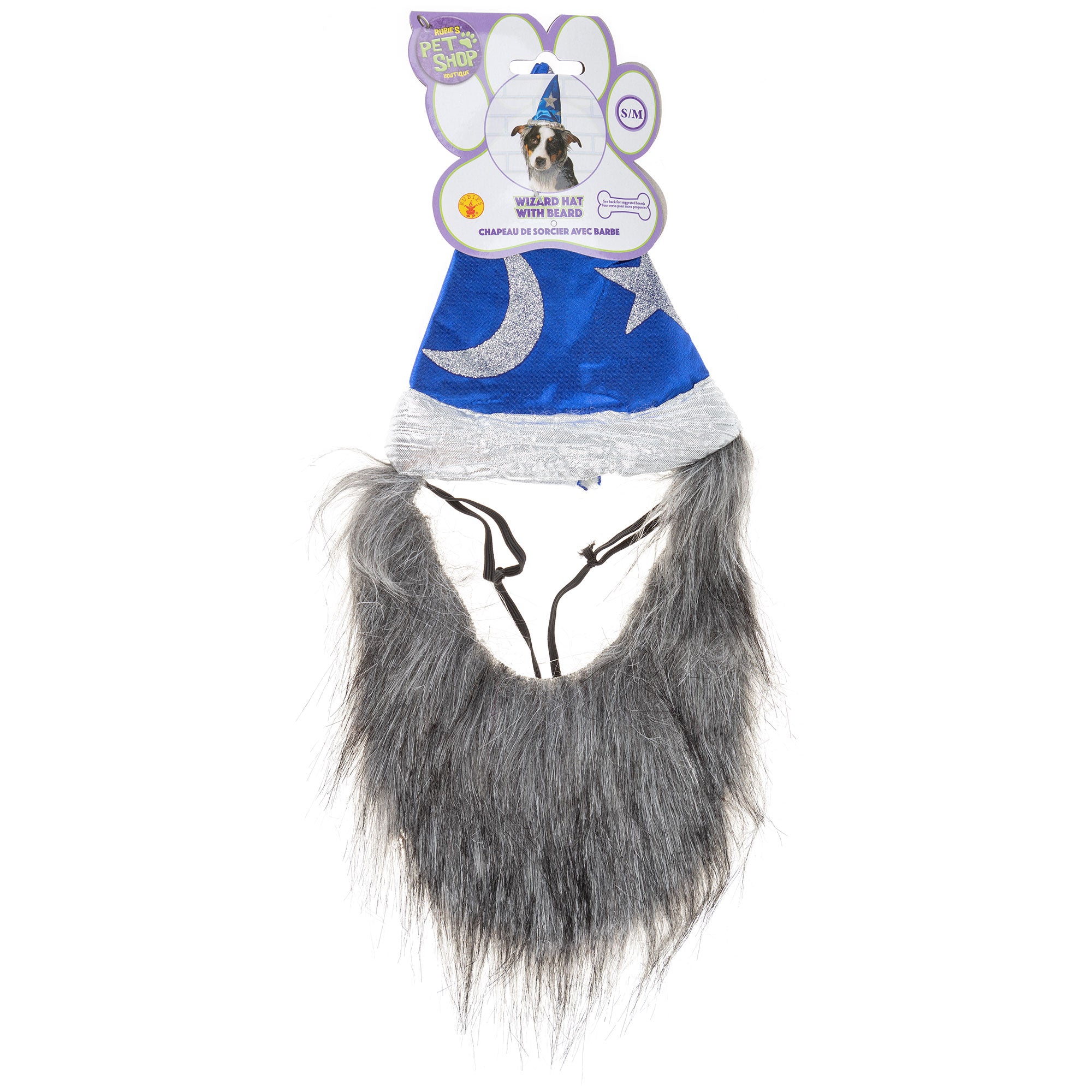 Perfectly Precious Pet Costume - Wizard Hat & Beard - S/M