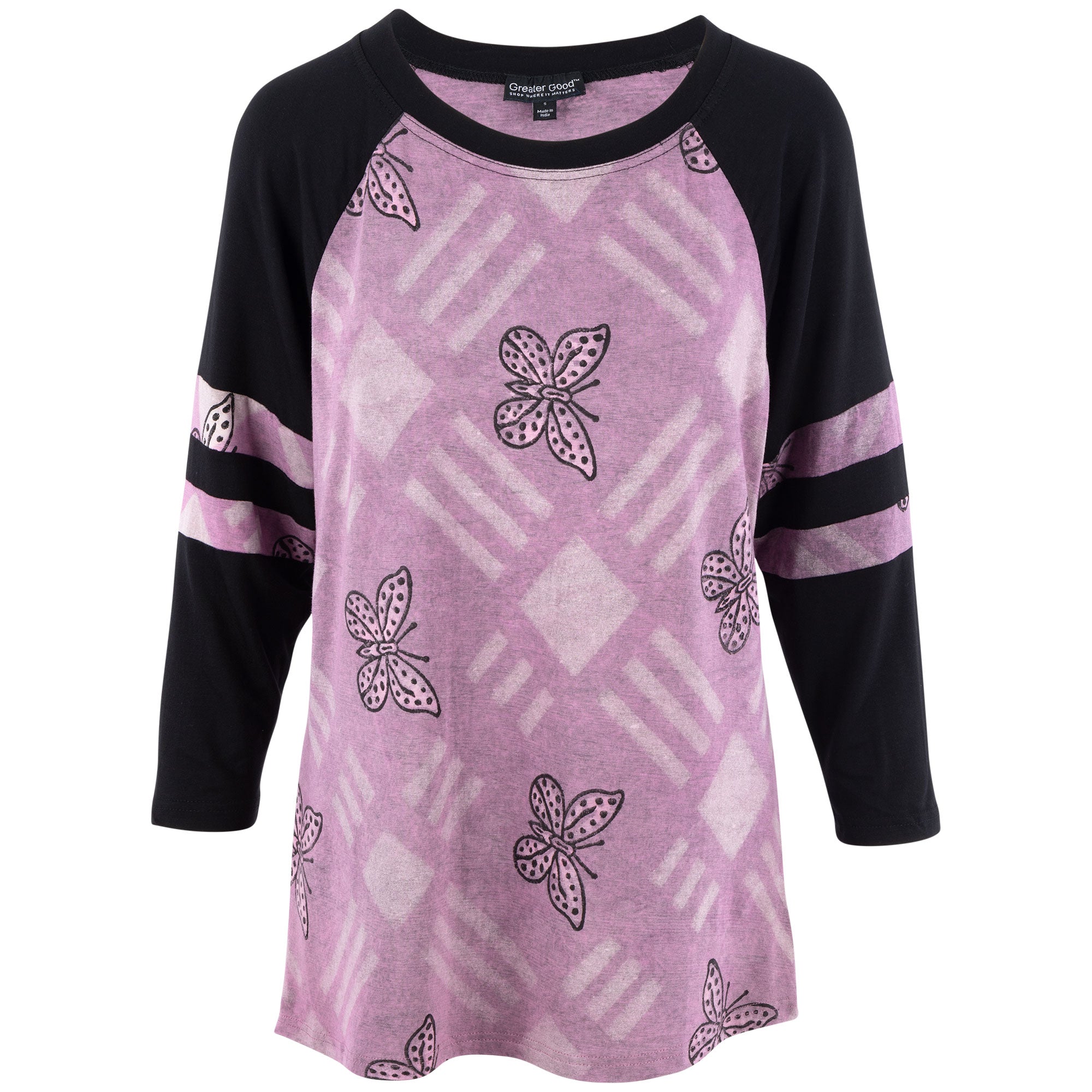 Butterflies & Diamonds Jersey Top - M