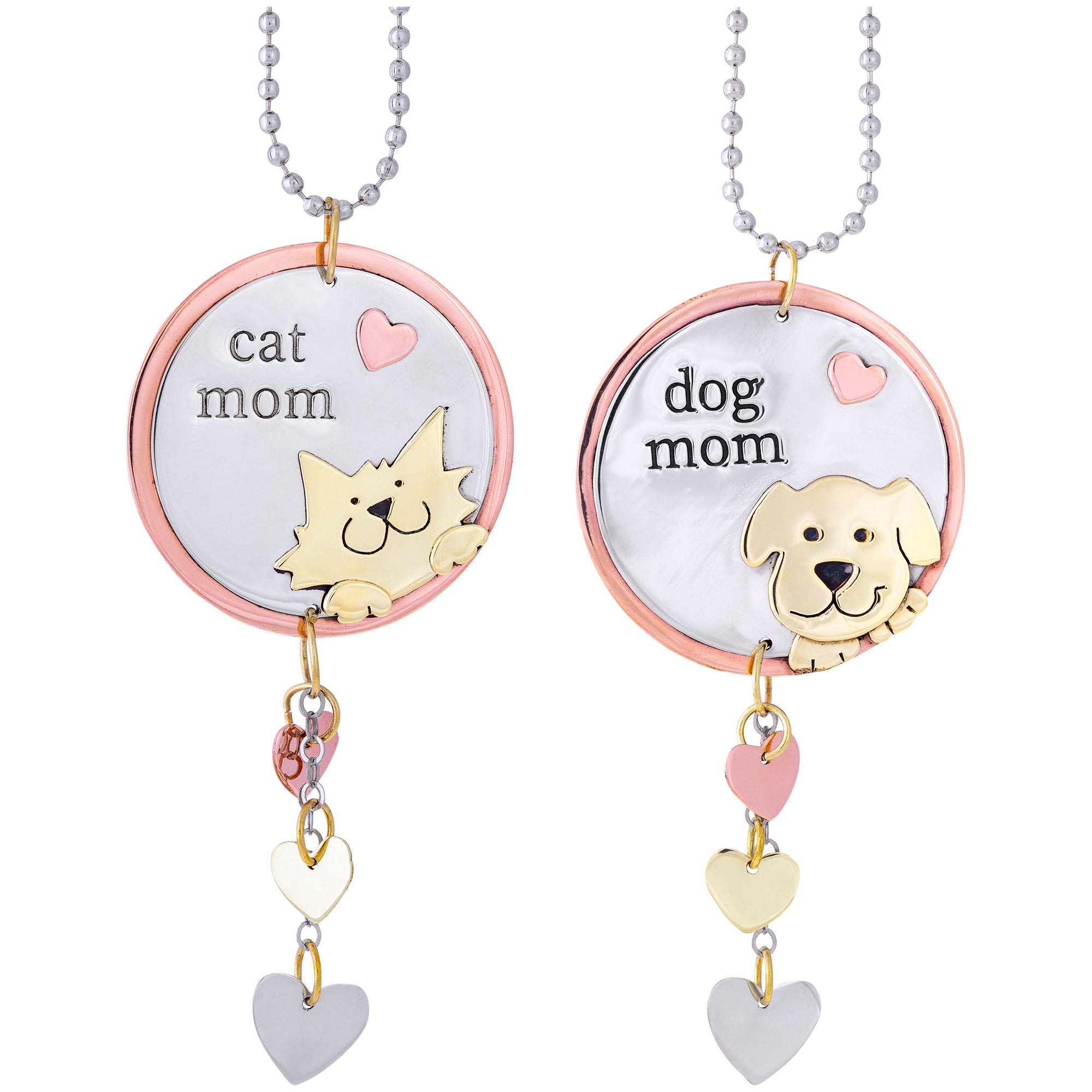 Pet Parent Mixed Metal Car Charm - Love Cats