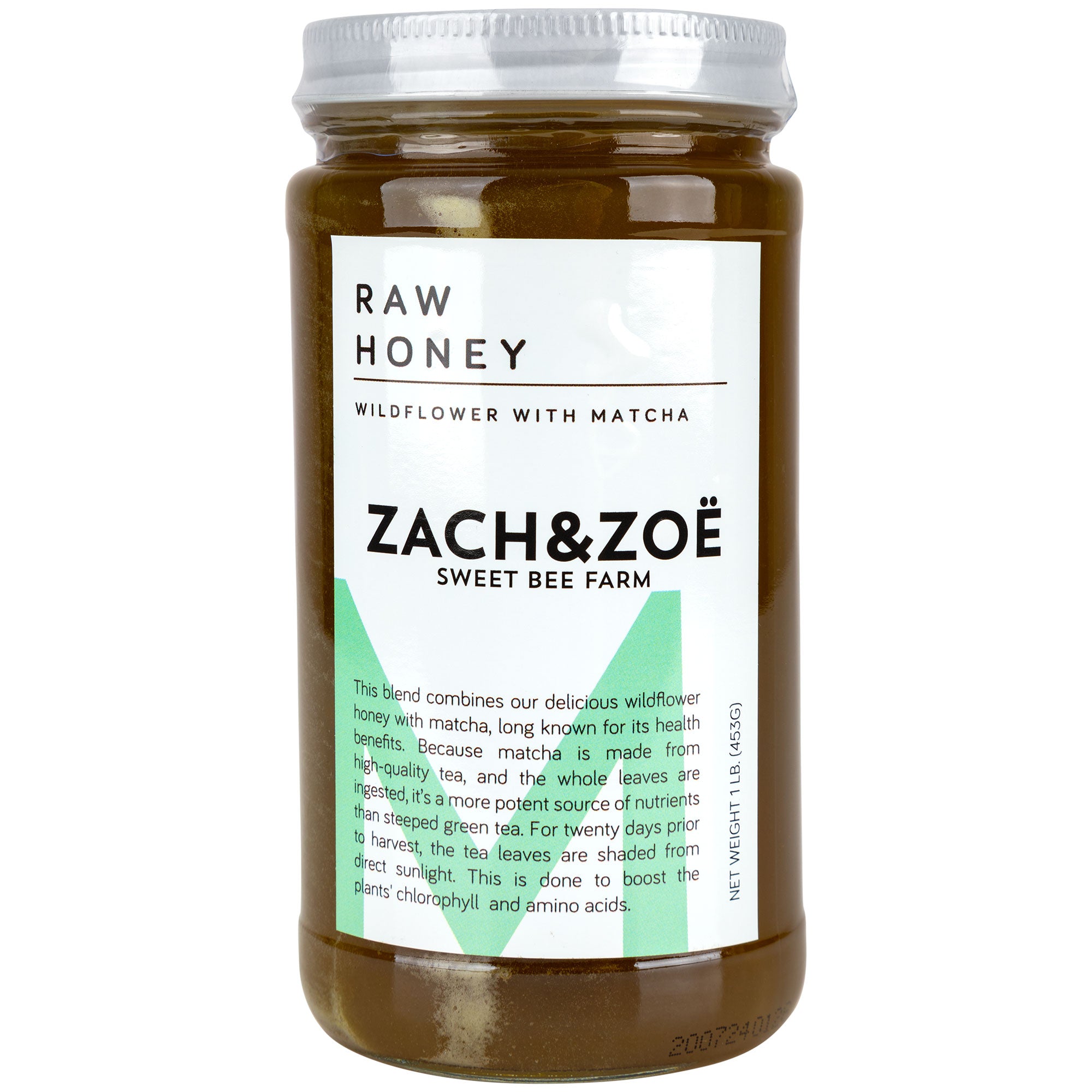 Zach And Zoe Sweet Bee Farm Raw Unfiltered Honey - 16 Oz. - Matcha