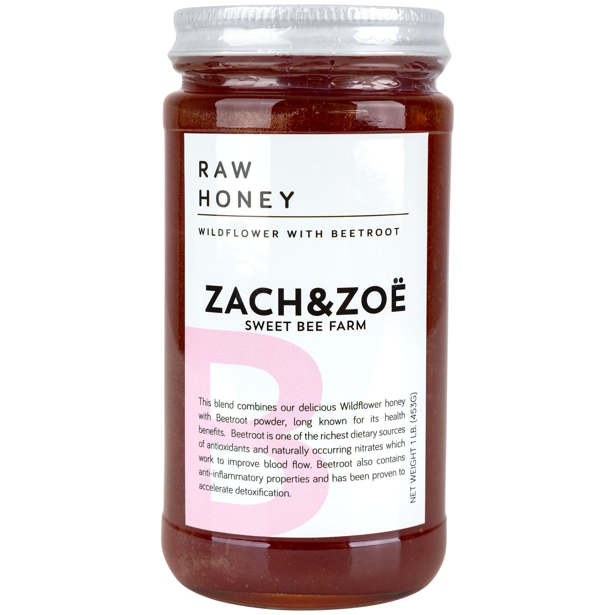 Zach And Zoe Sweet Bee Farm Raw Unfiltered Honey - 16 Oz. - Beetroot