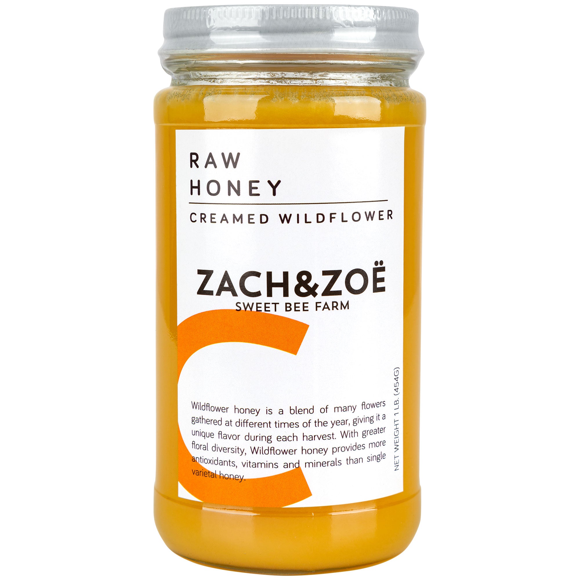 Zach And Zoe Sweet Bee Farm Raw Unfiltered Honey - 16 Oz. - Creamed