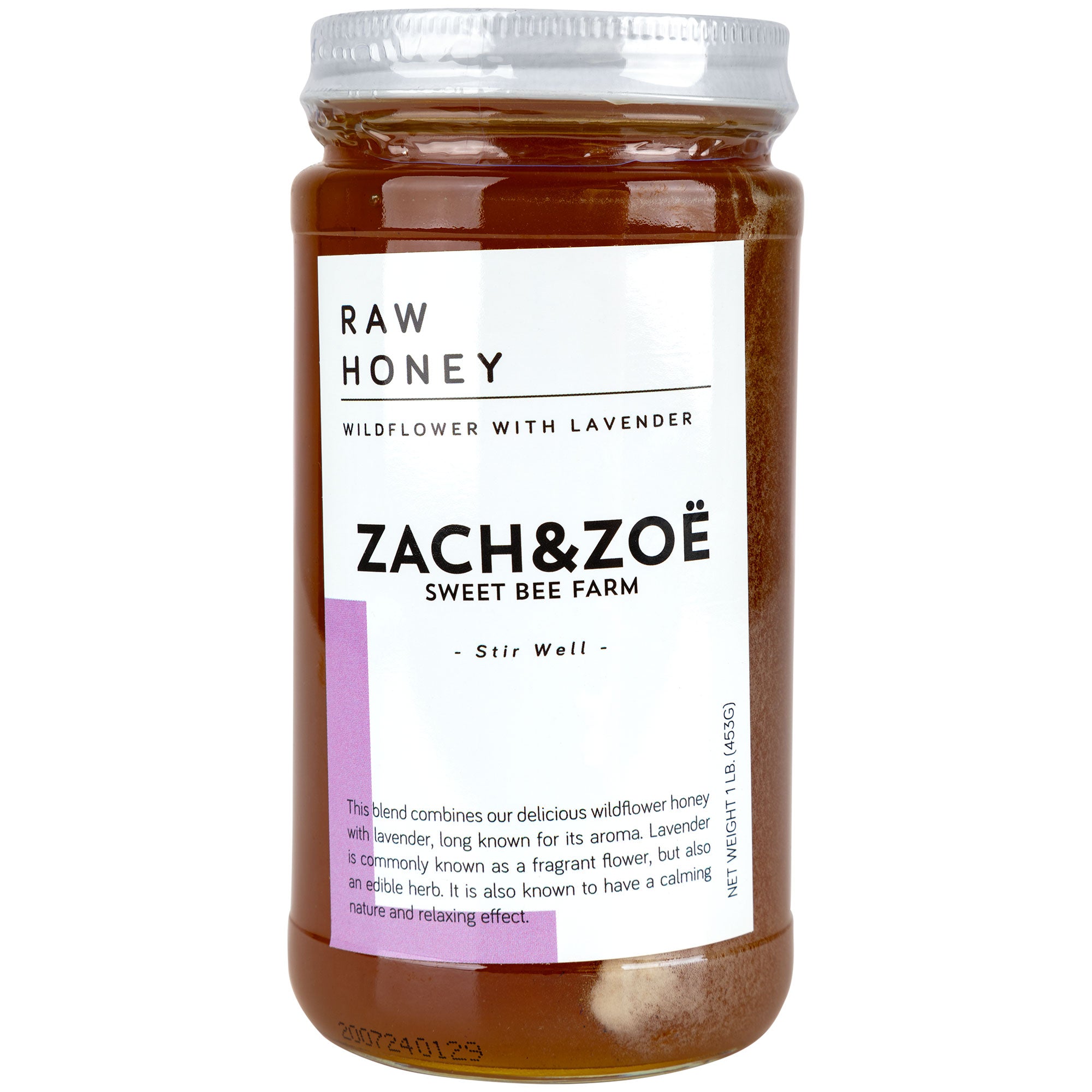 Zach And Zoe Sweet Bee Farm Raw Unfiltered Honey - 16 Oz. - Lavender