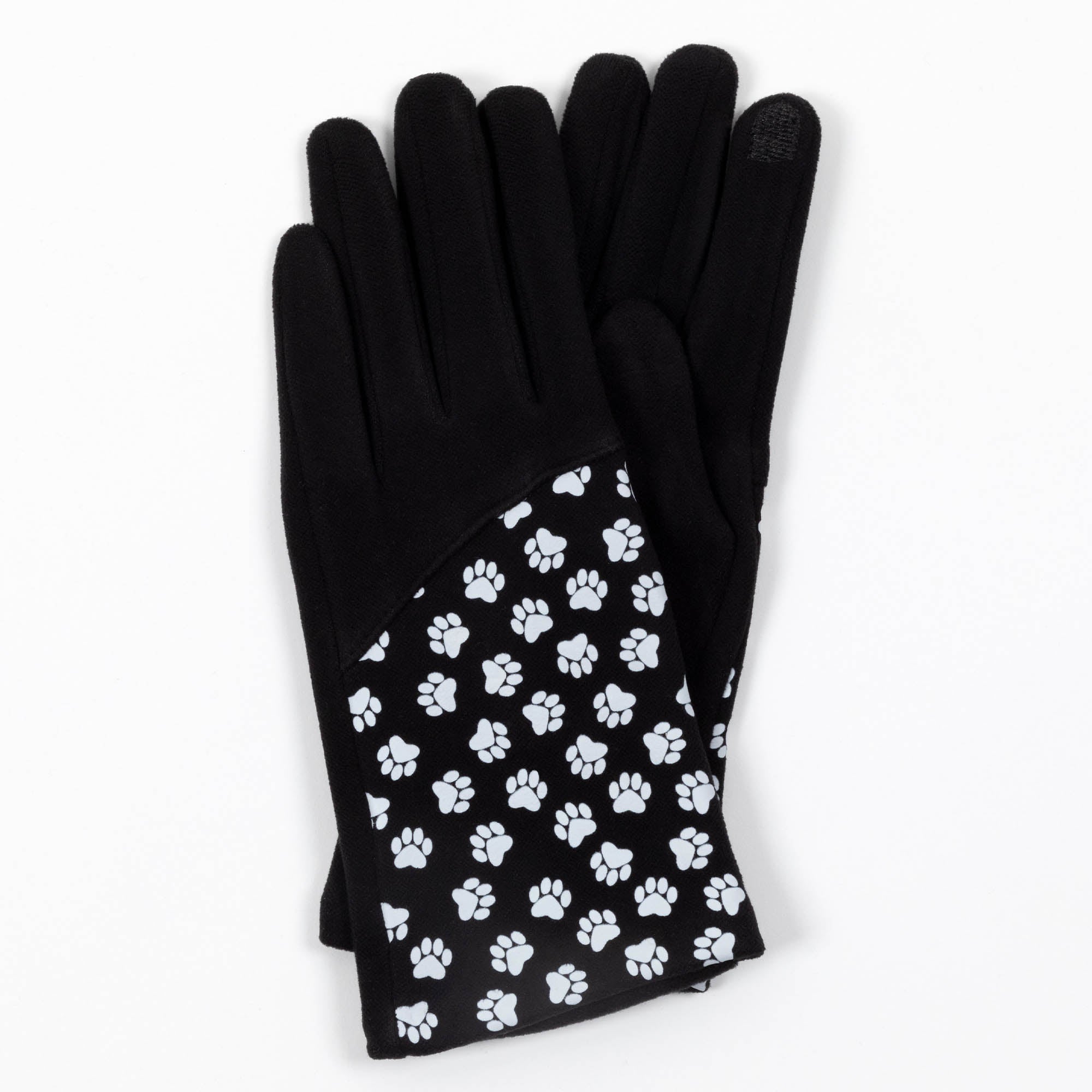 Vibrant Paws Touch Screen Gloves - White Paws