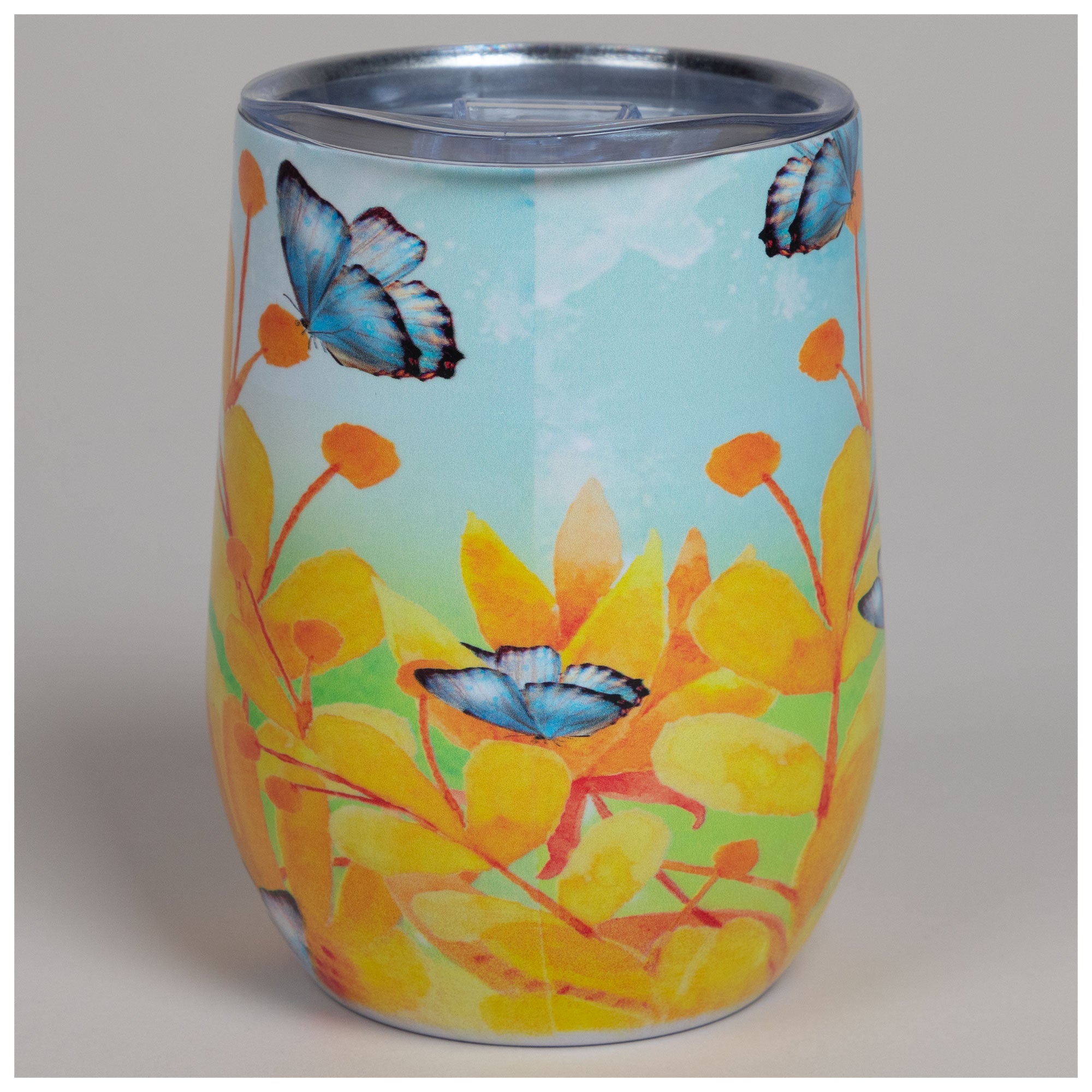 Fluttering Friends Stainless Steel Insulated Wine Tumbler