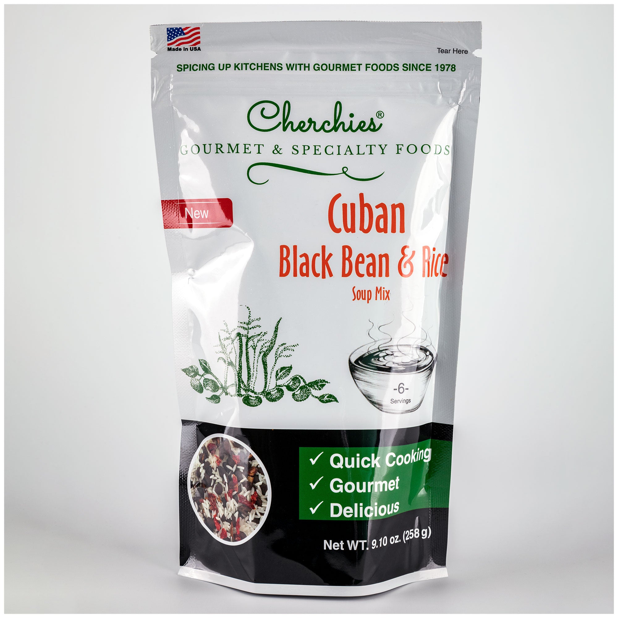 Cherchies® Quick Cooking Spicy Soup Mix - Cuban Black Bean & Rice