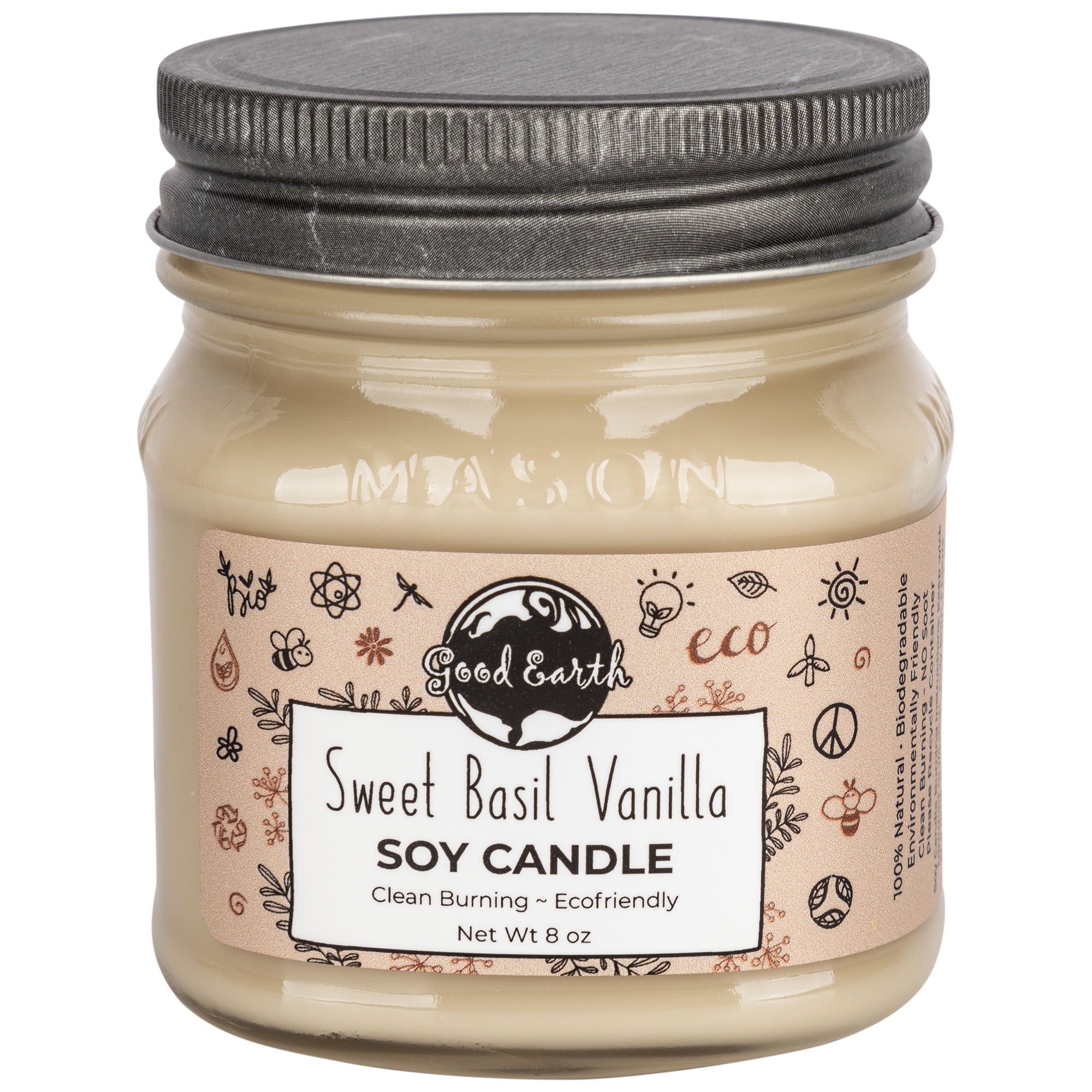 Good Earth Soy Candle - Sweet Basil Vanilla