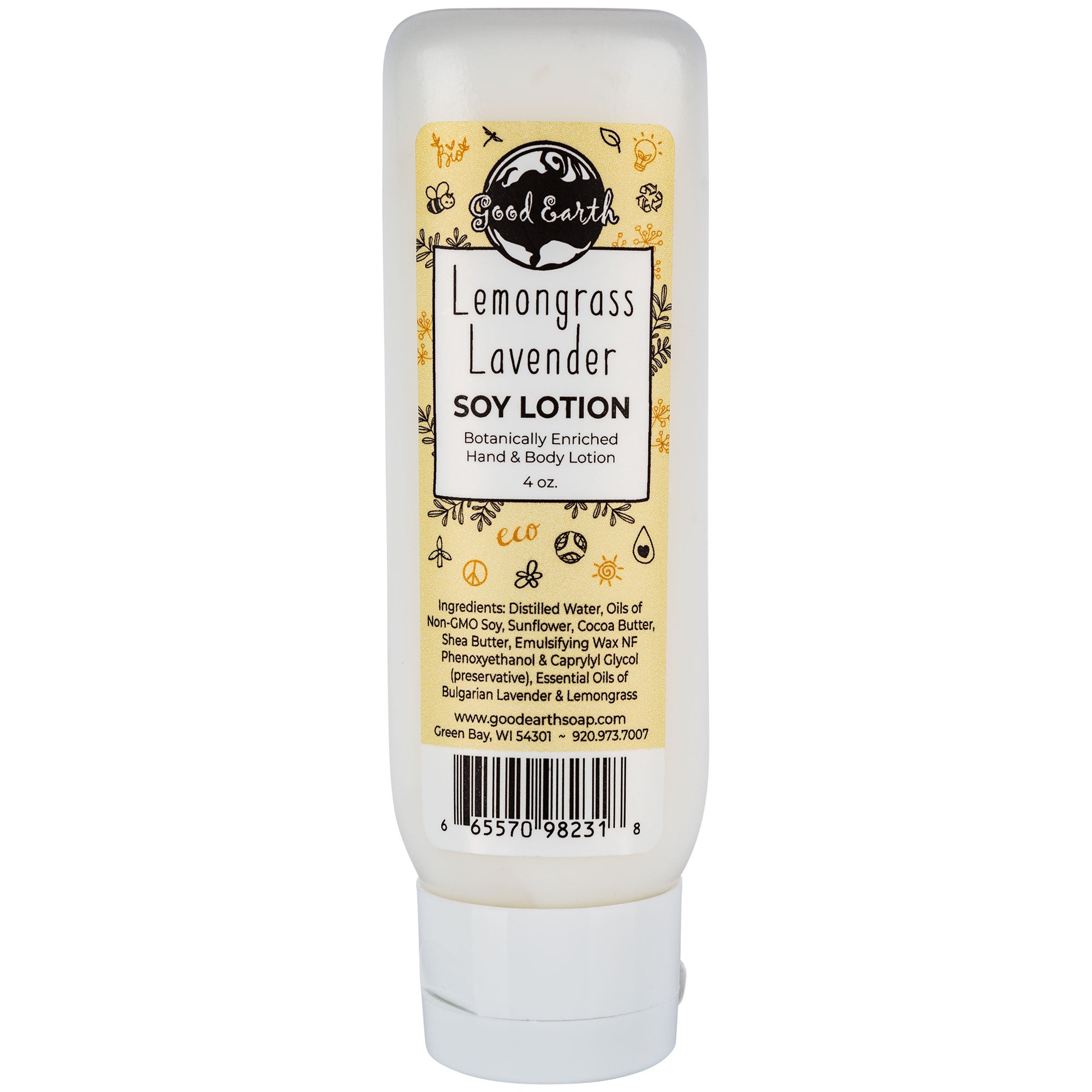 Good Earth Organic Soy Lotion - Lemongrass Lavender