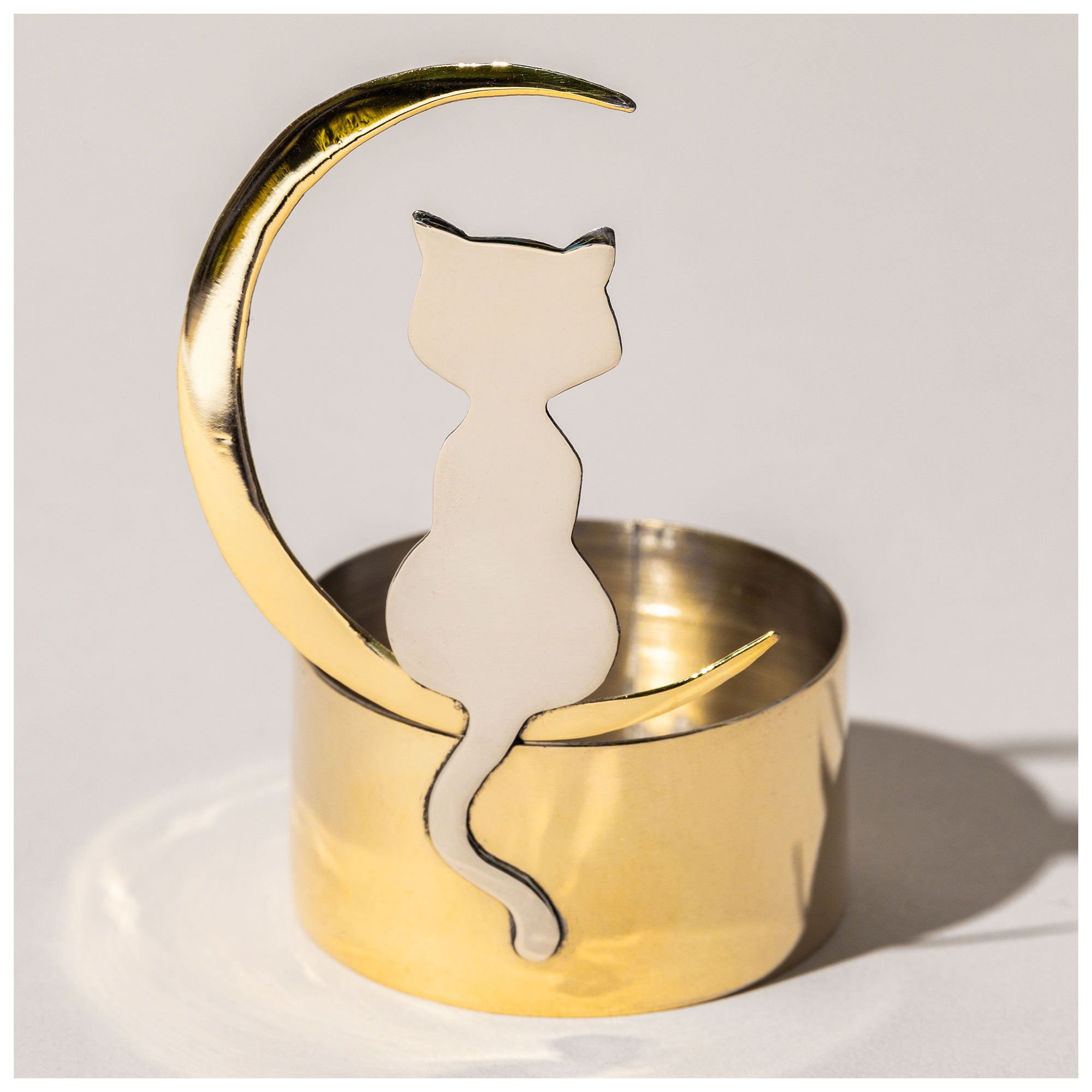 Moonlight Pet Mixed Metal Candle Holder - Cat