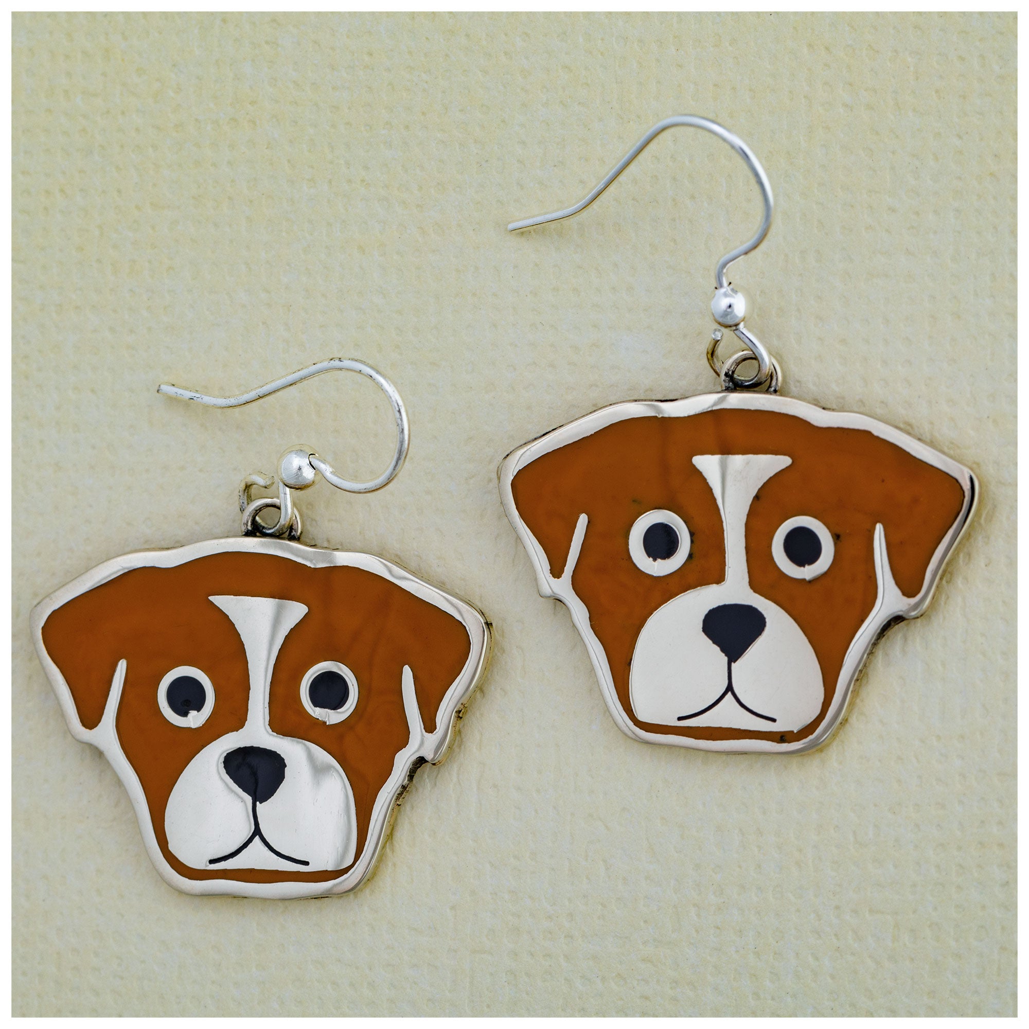 Dog Breed Enamel Earrings - Boxer