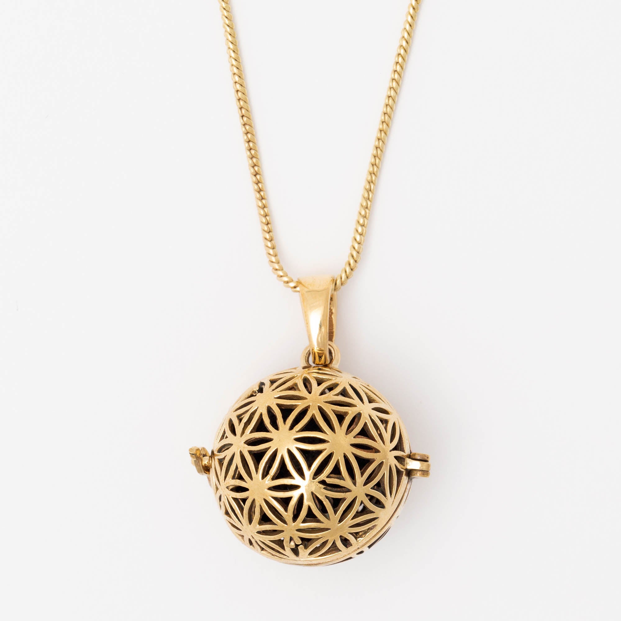 Lava Stone Diffuser Necklace - Flower Of Life