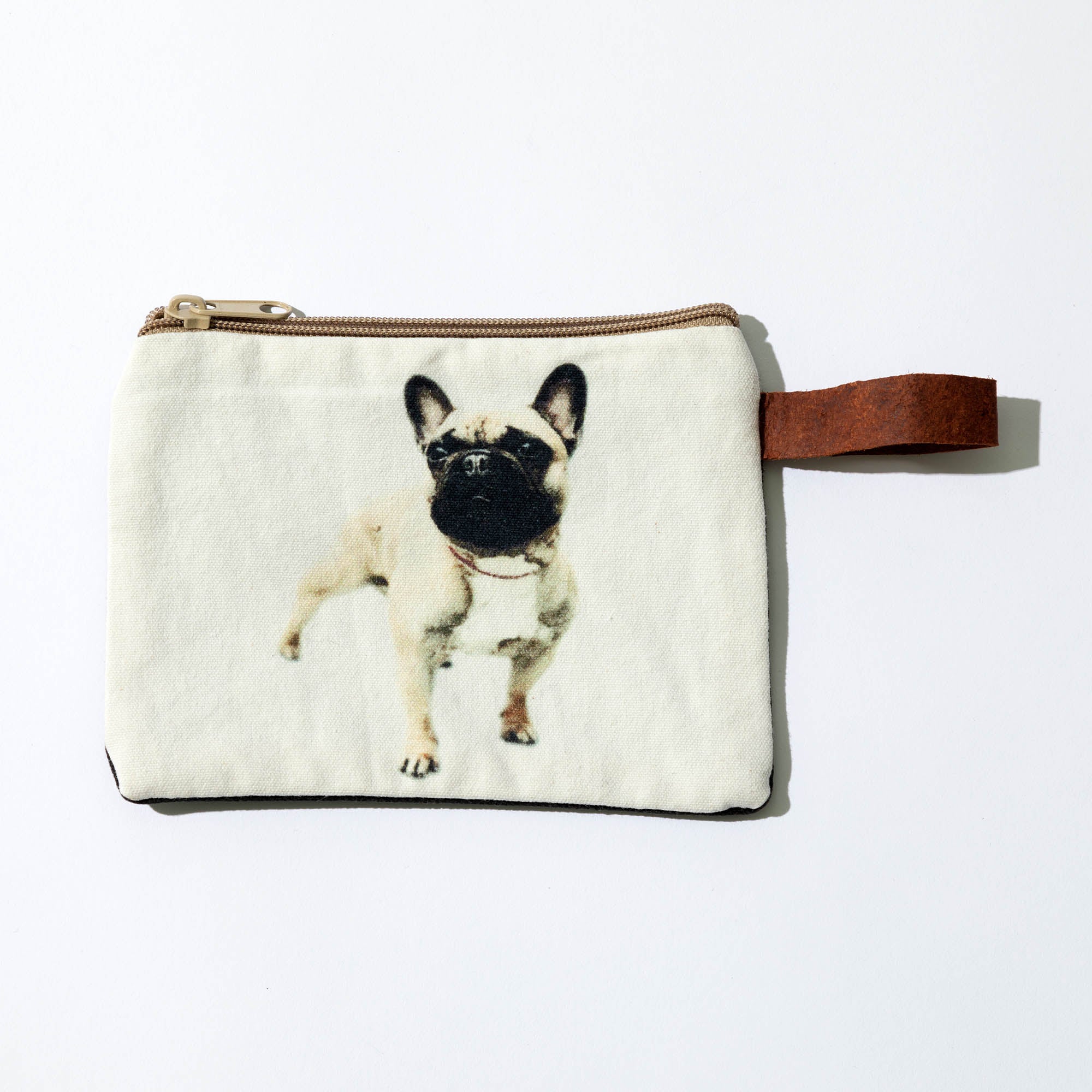 Canvas Dog Breed Makeup Bag - French Bulldog