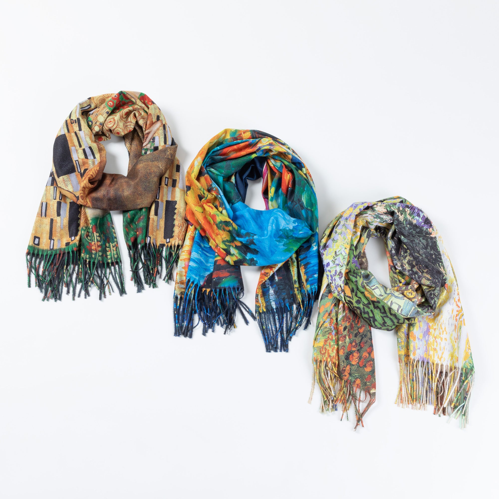 Museum Collection Artistic Print Scarf - Warm Flowers