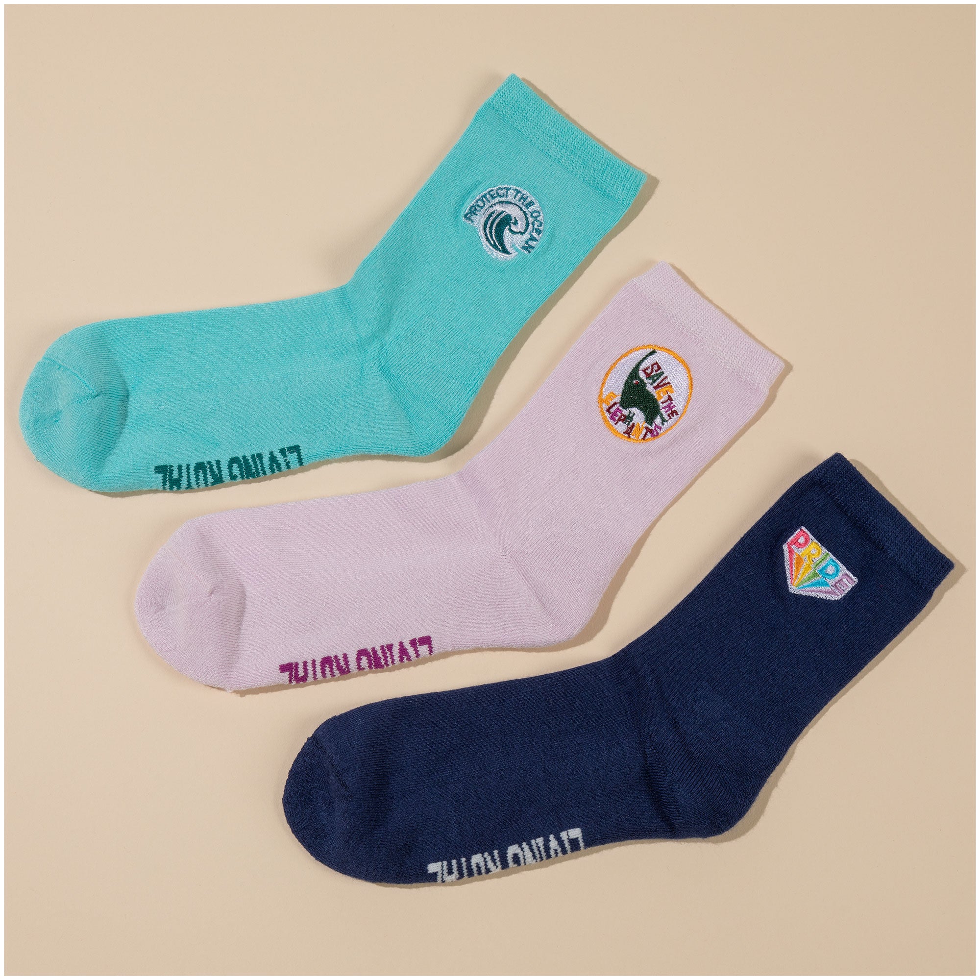 Living Royal Charity Crew Socks - Protect The Ocean