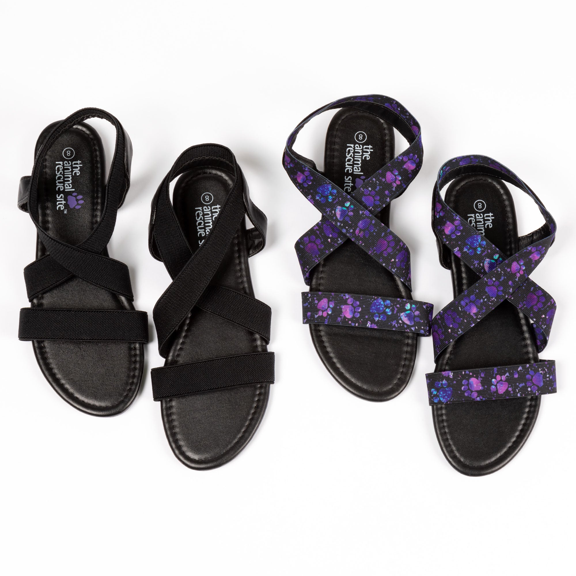 Pawsitively Stretchy Sandals - Painted Paws - 10