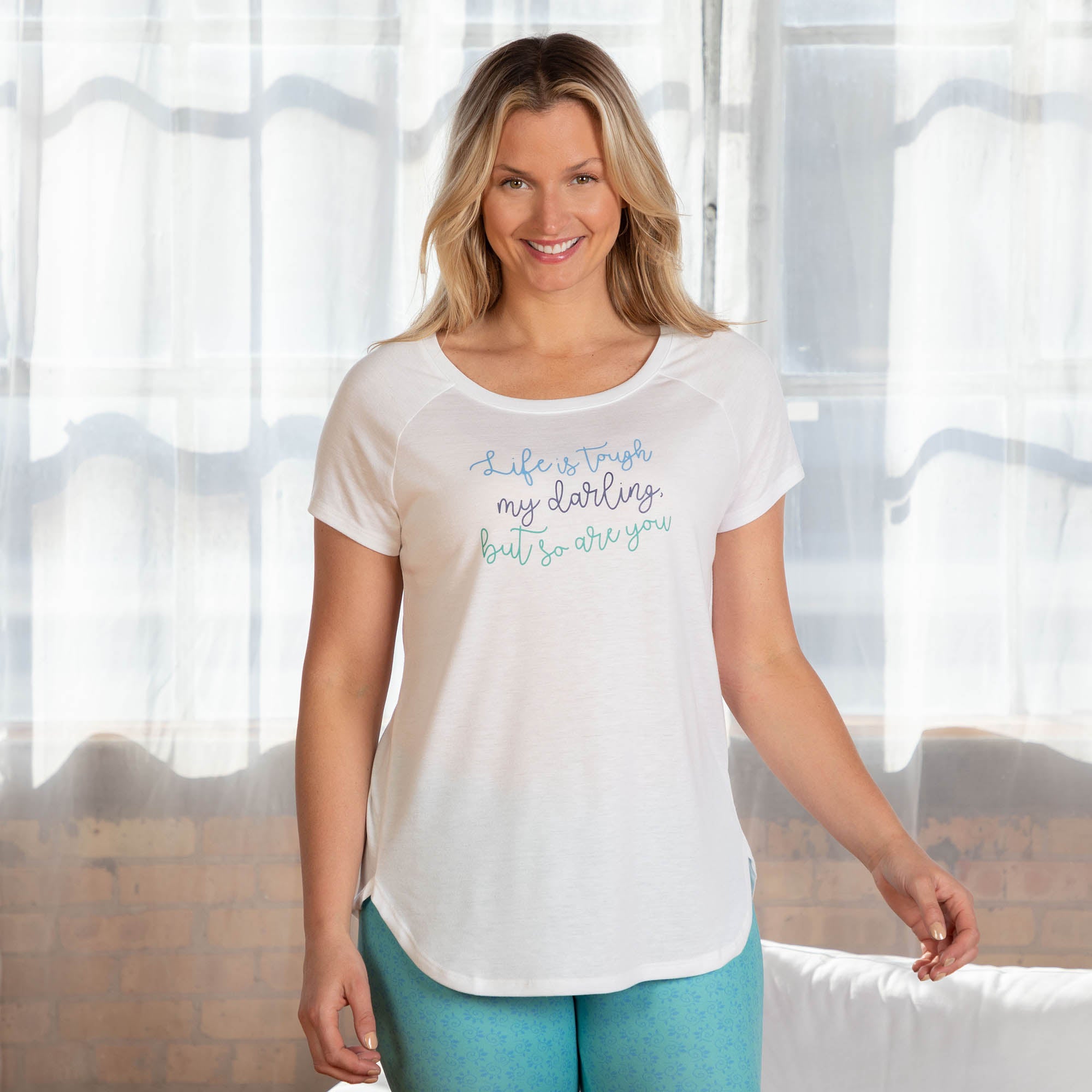 Life Is Tough So Are You Mantra Pajamas - Top - M