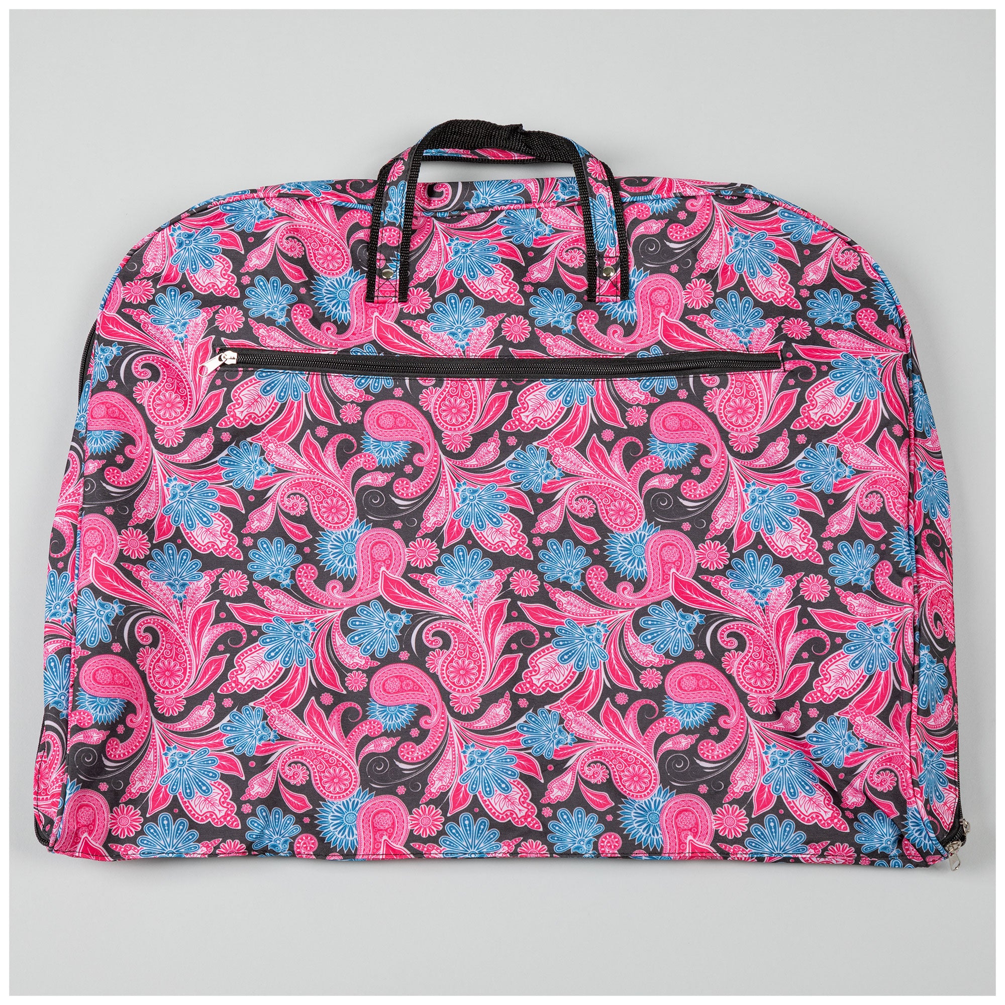 Microfiber Travel Garment Bag - Pink Black Paisley