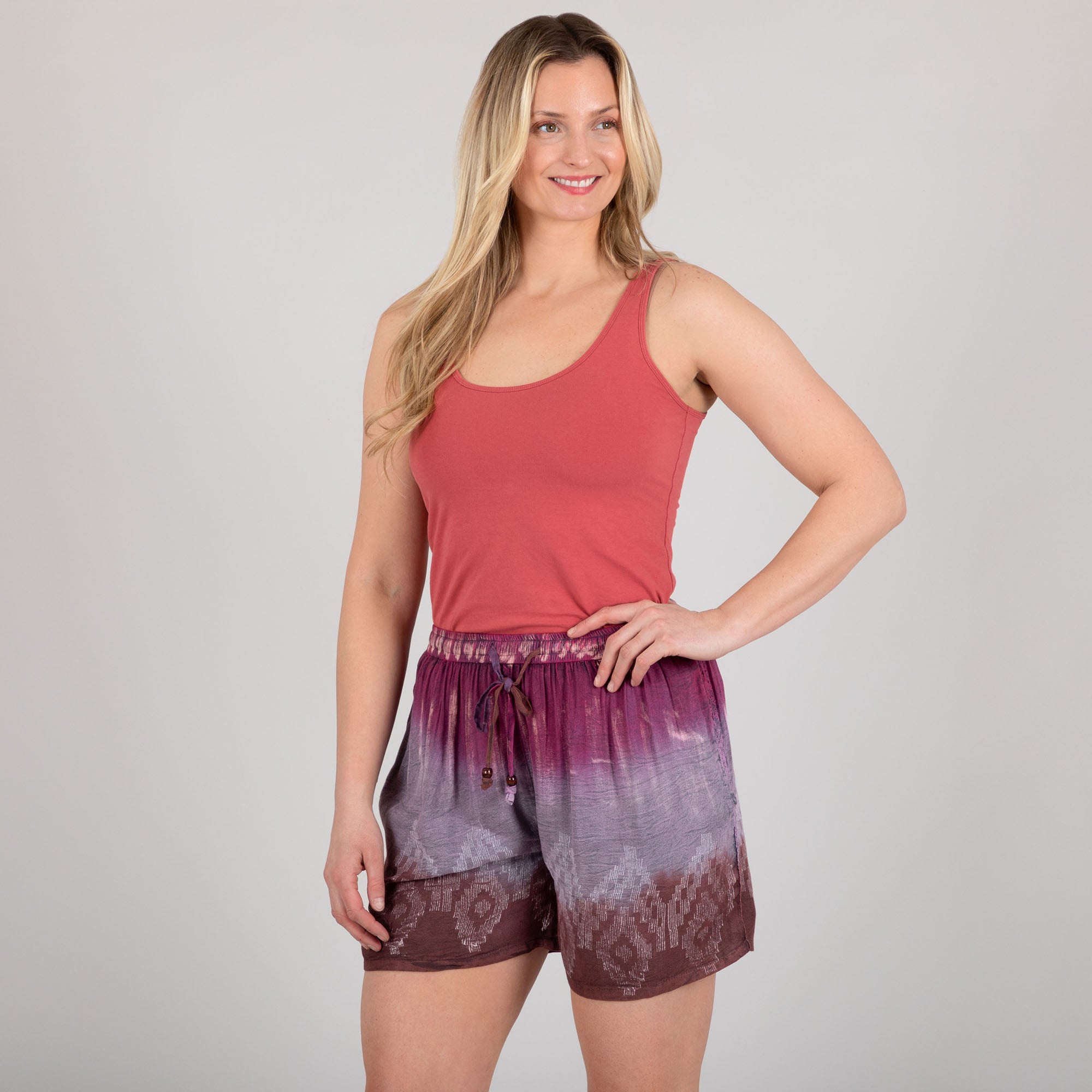 Earthbound Hand Dyed Drawstring Shorts - 1X