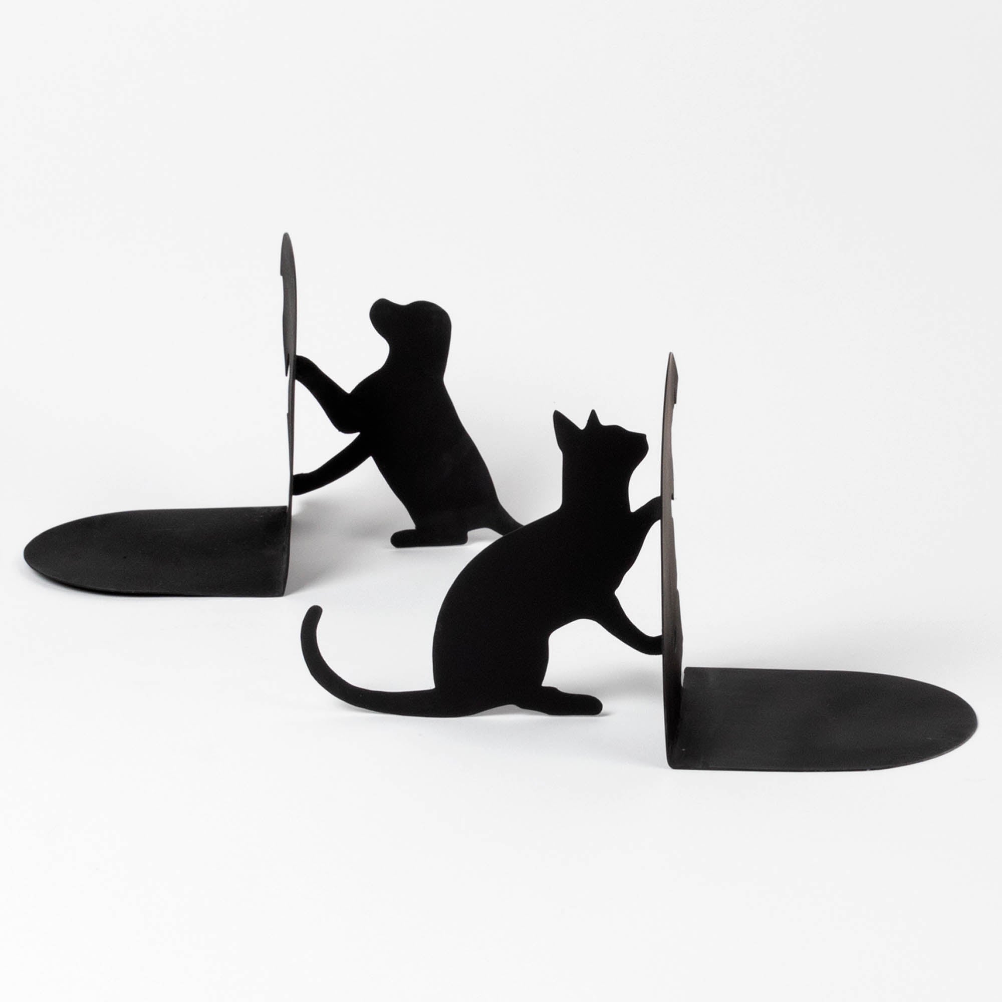 Hand Cut Pet Metal Bookends - Cat