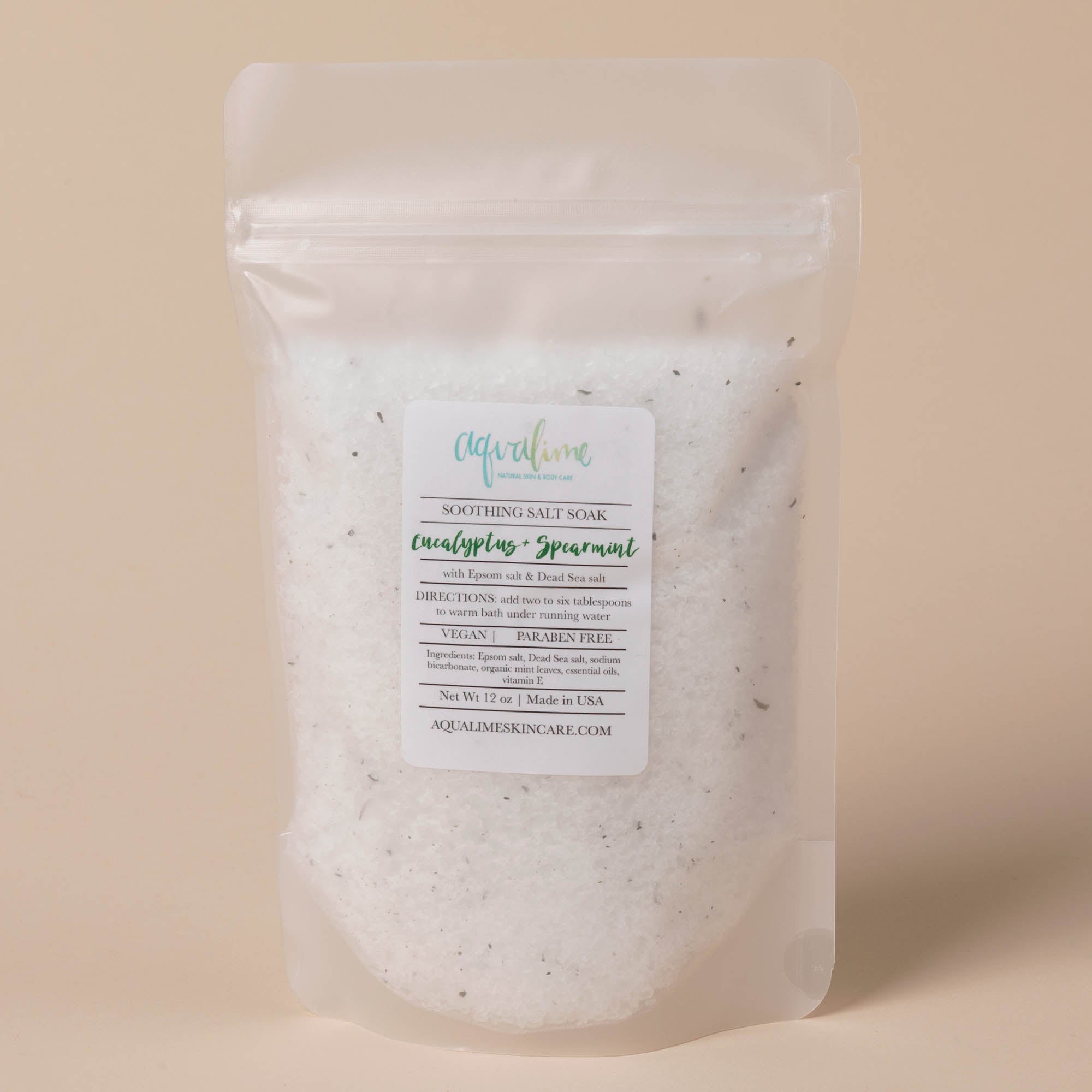 Aqualime Soothing Soaking Salts - Eucalyptus Spearmint