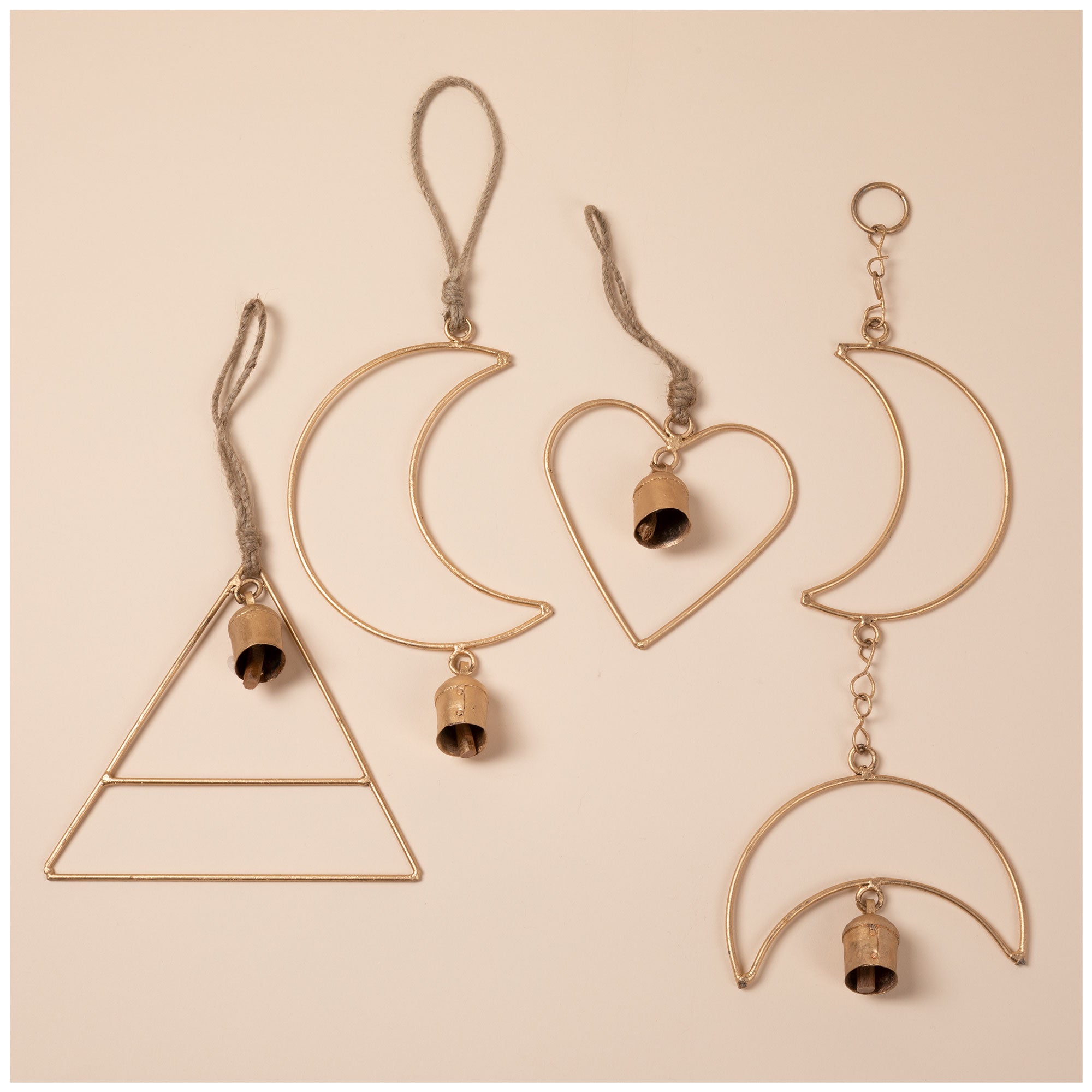 Single Bell Iron Wind Chime - Moon