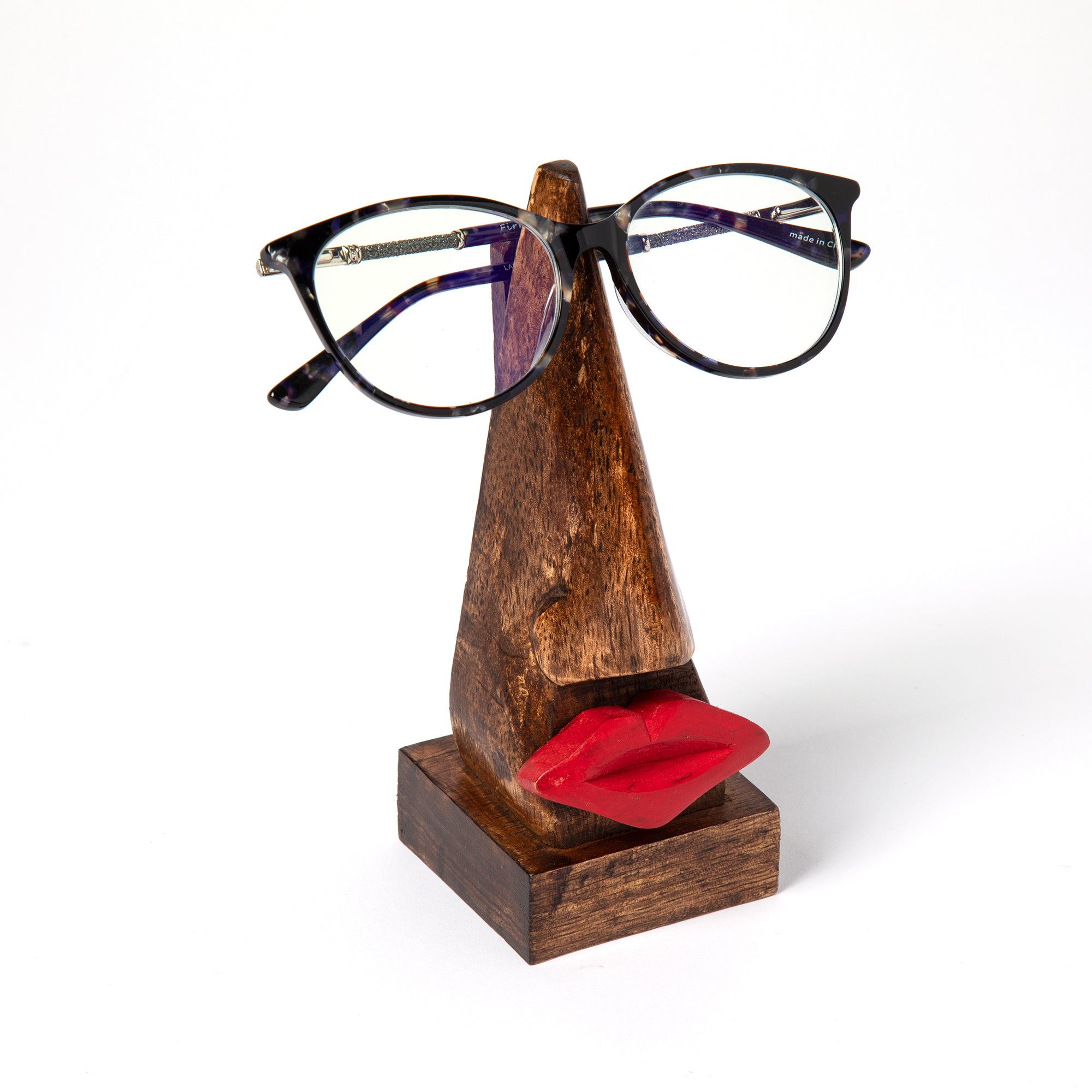 Animal Noses Wooden Glasses Holder - Kiss