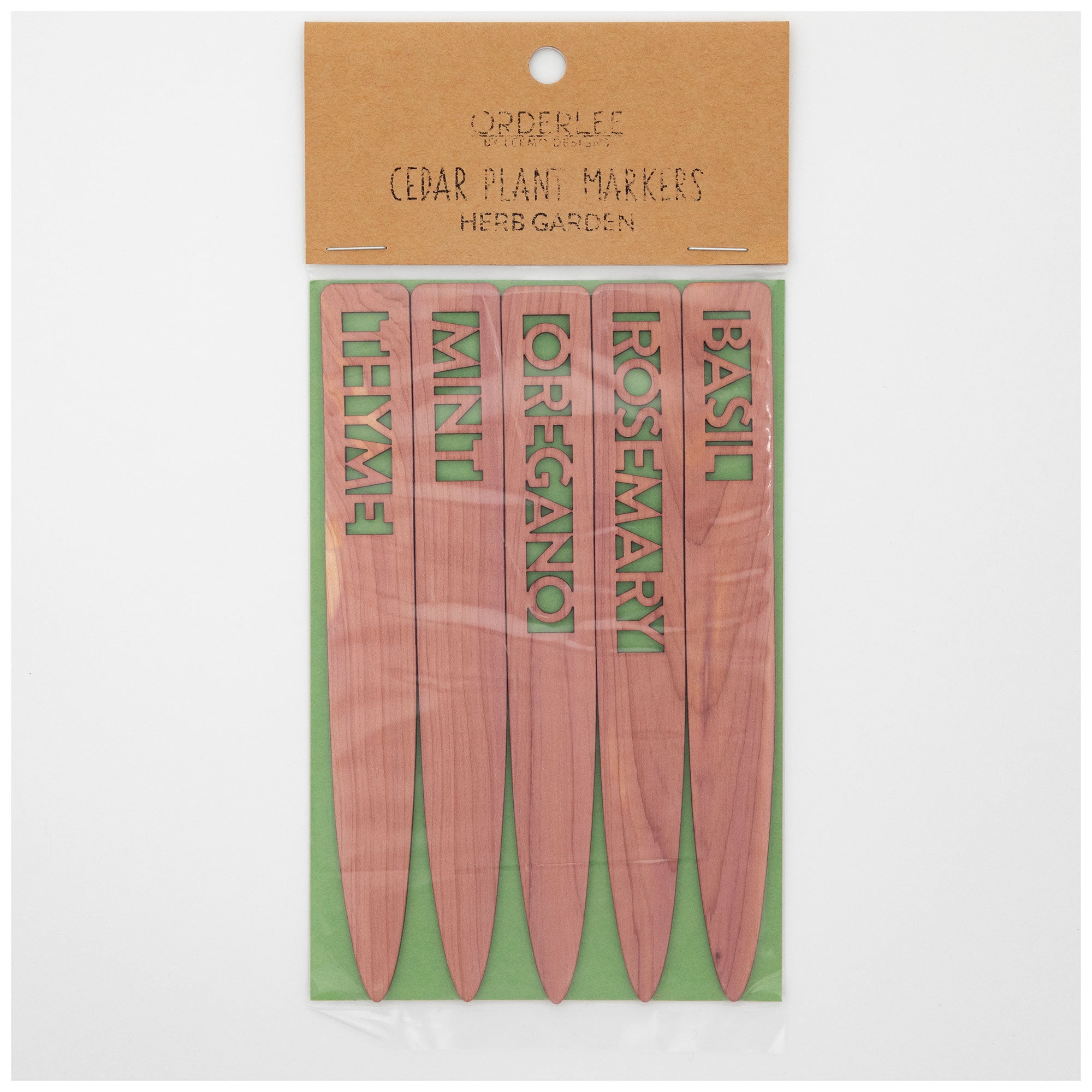 Cedar Plant Markers - Set Of 5 - Herb Garden