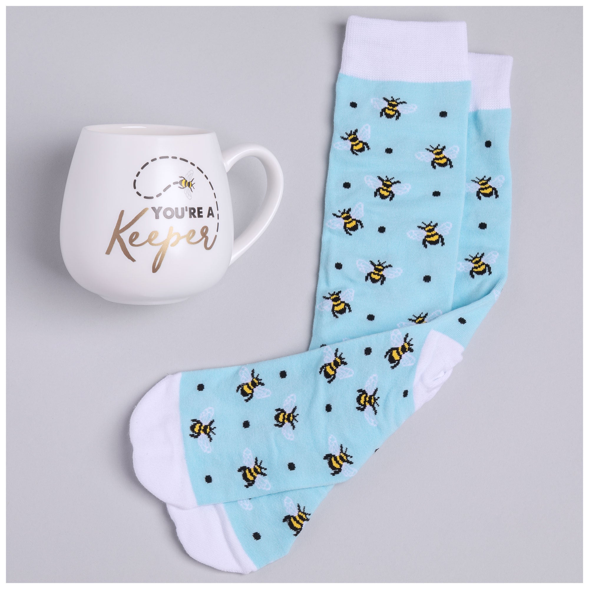 For The Perfect Person Mug & Sock Gift Set - You're A Keeper