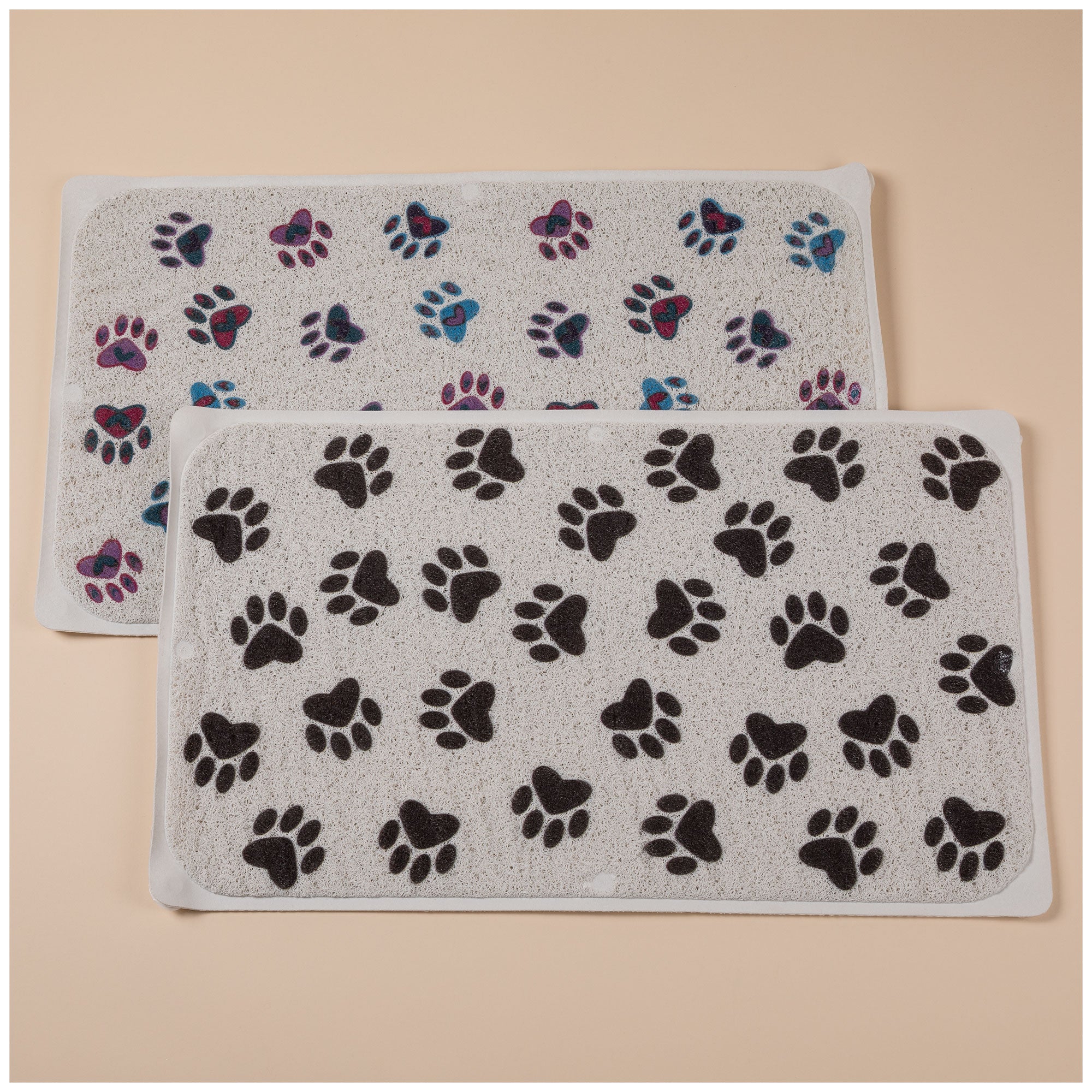Paw Print Hydro Tub & Shower Mat - Rainbow Ombre Paws