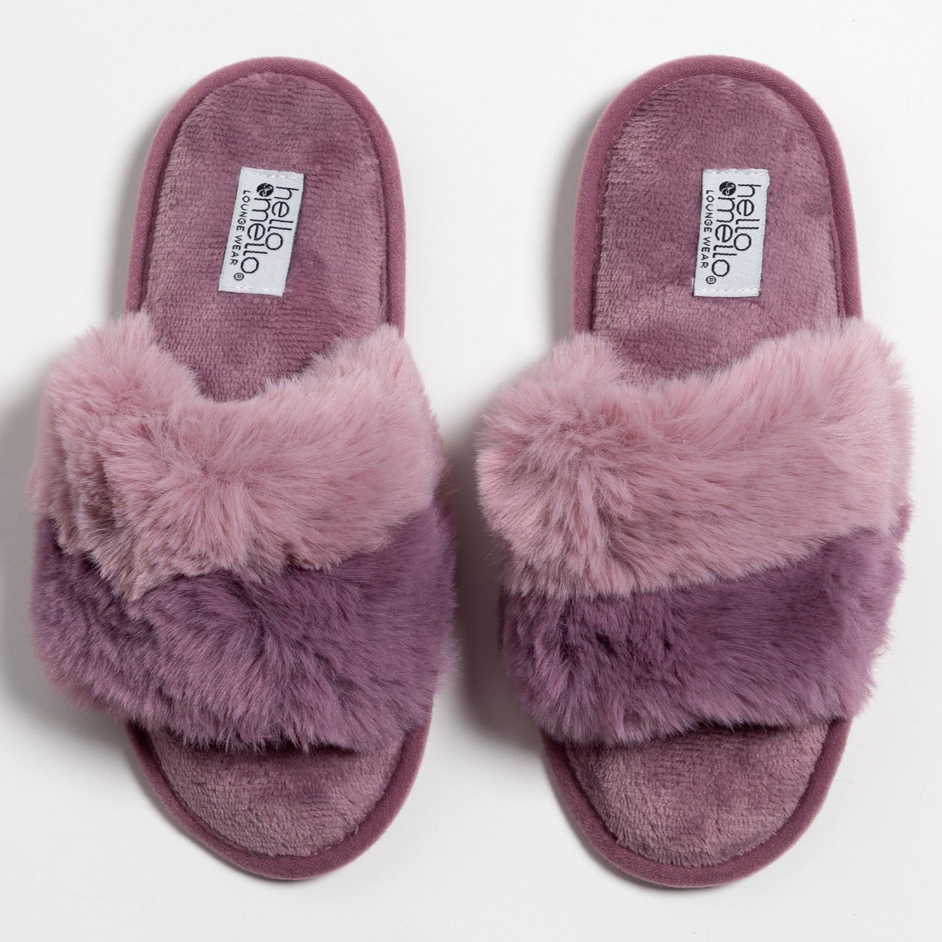 Cotton Candy Puff Slide Slippers - Grape - S/M