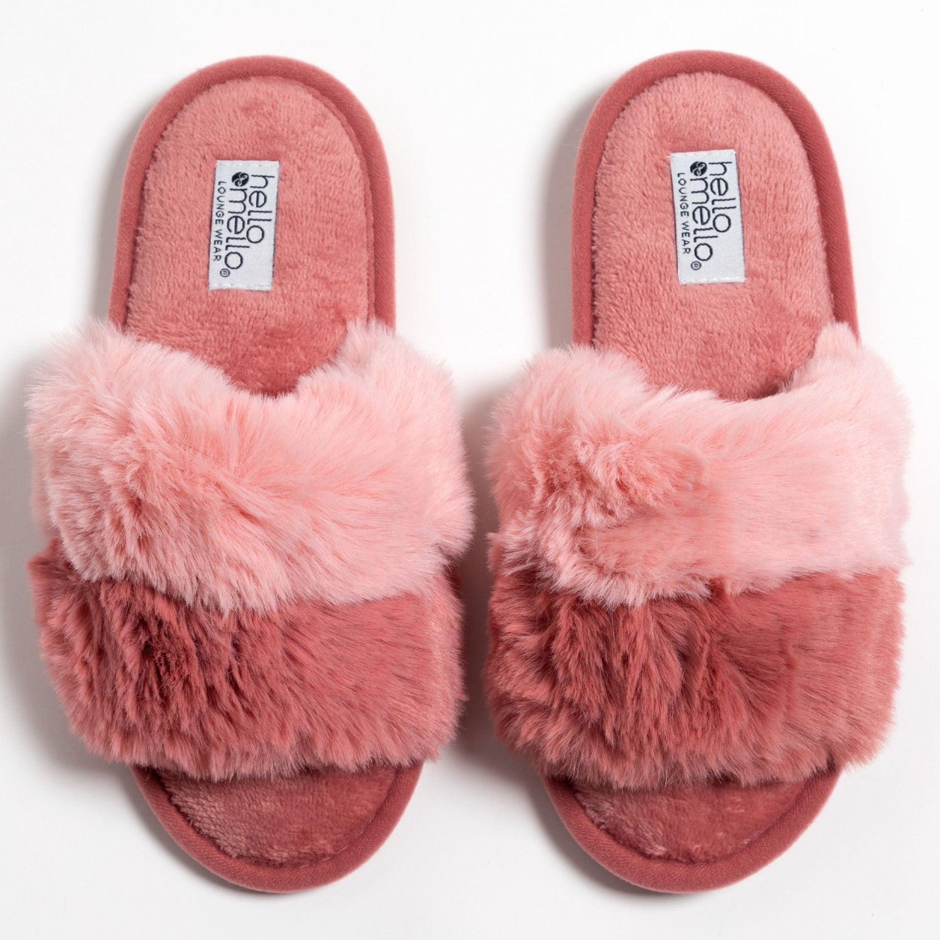 Cotton Candy Puff Slide Slippers - Berry - S/M