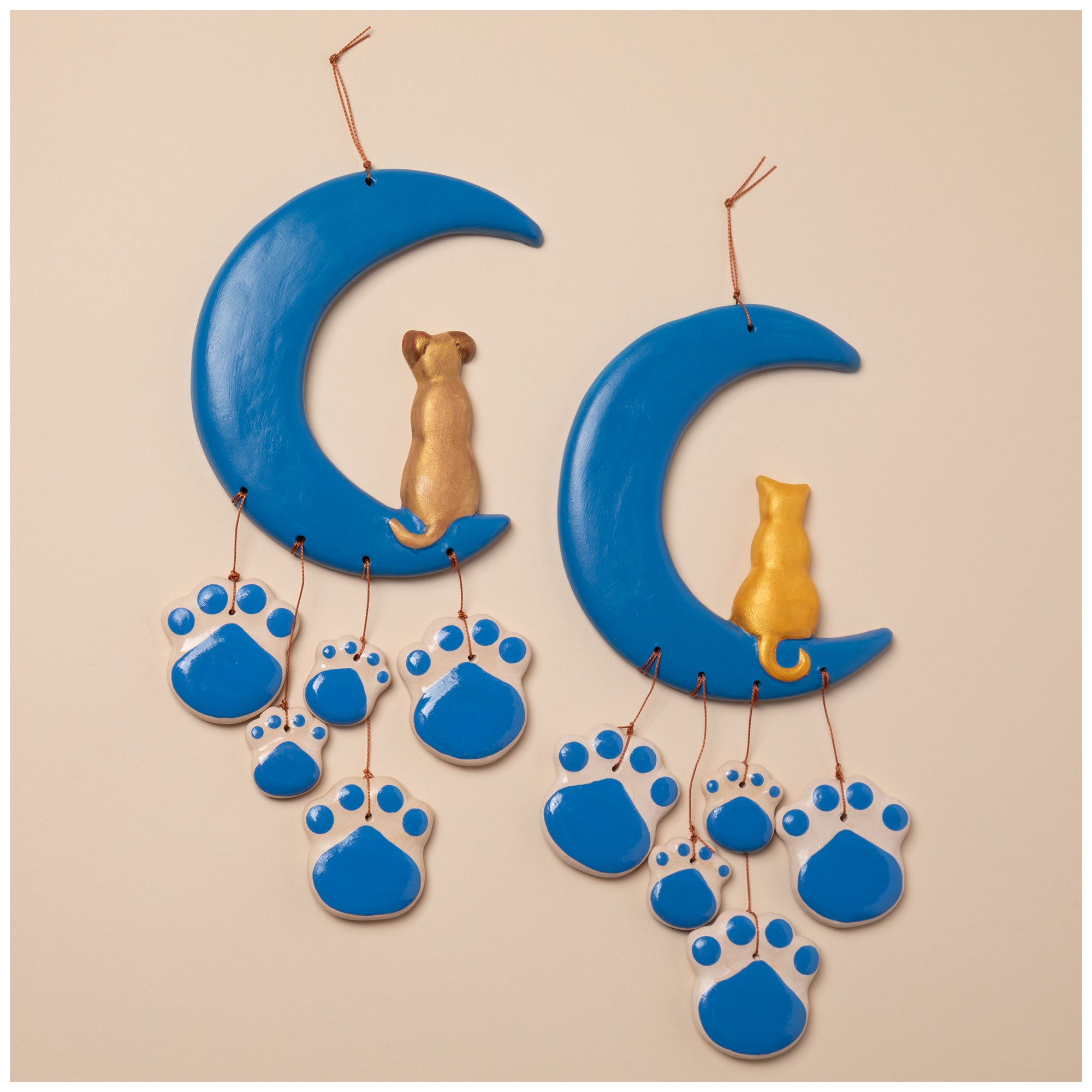 Pet Moonlight Ceramic Wind Chime - Cat