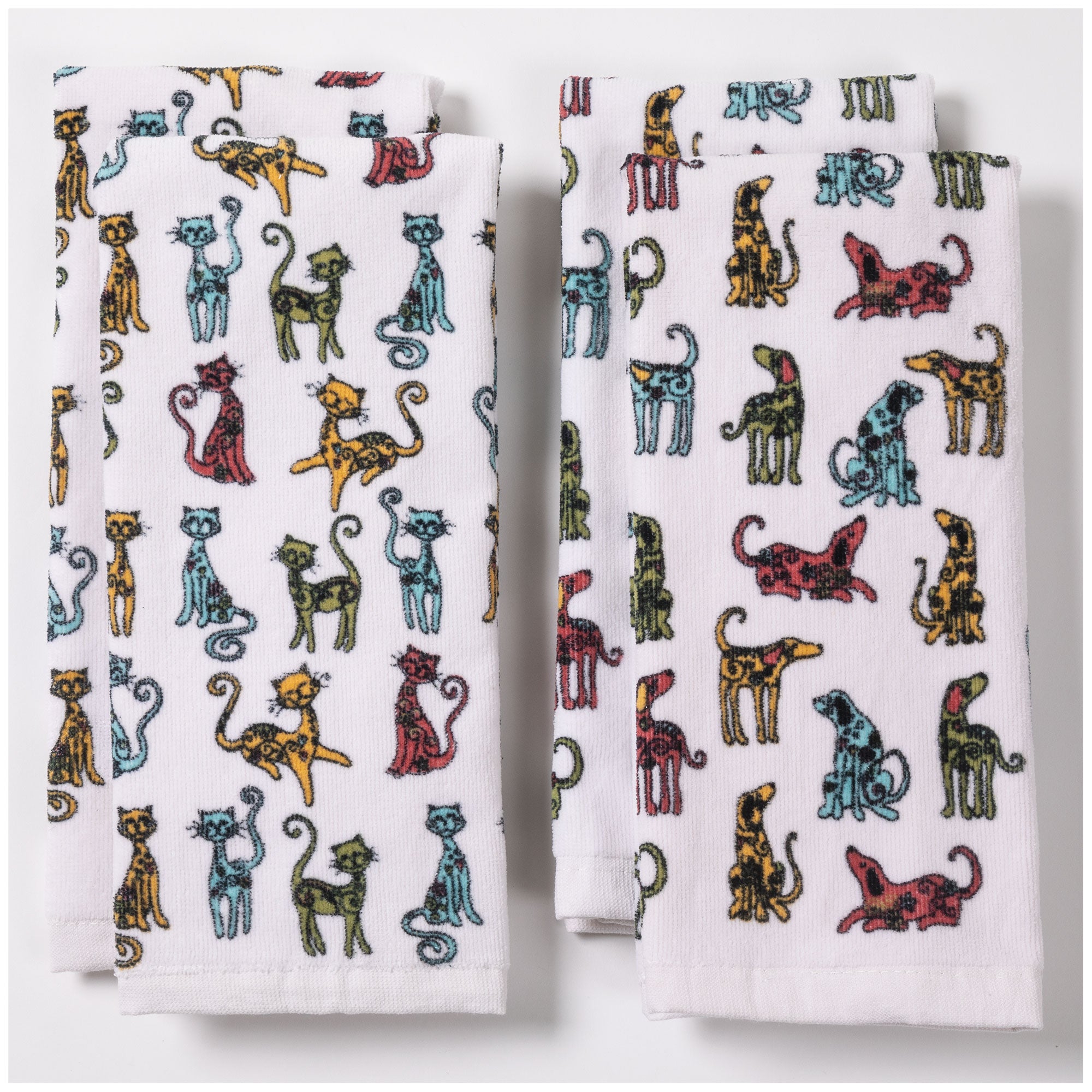 Festival Pets Hand Towel - Set Of 2 - Dog