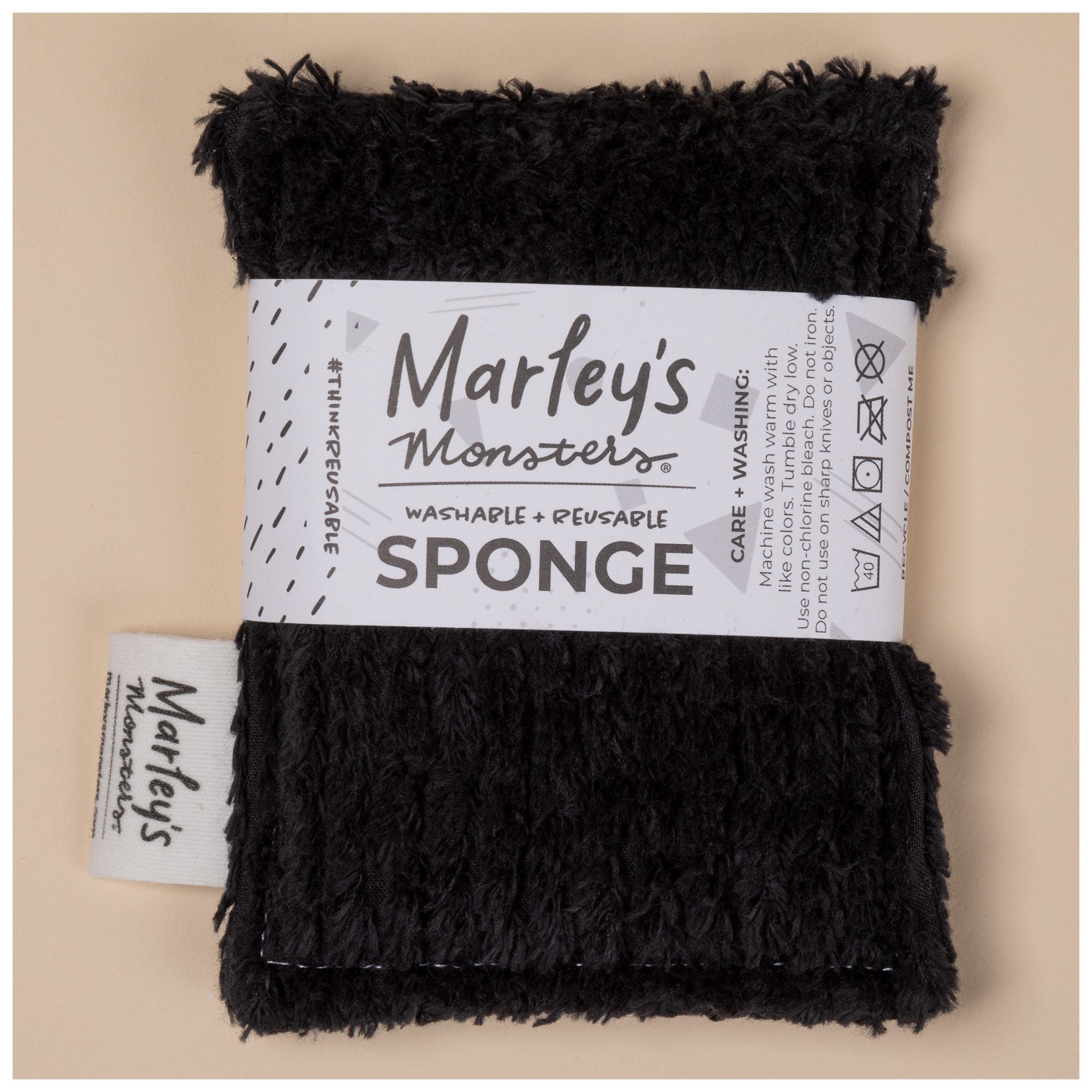 Marley's Monsters® Chenille Reusable Sponge - Black