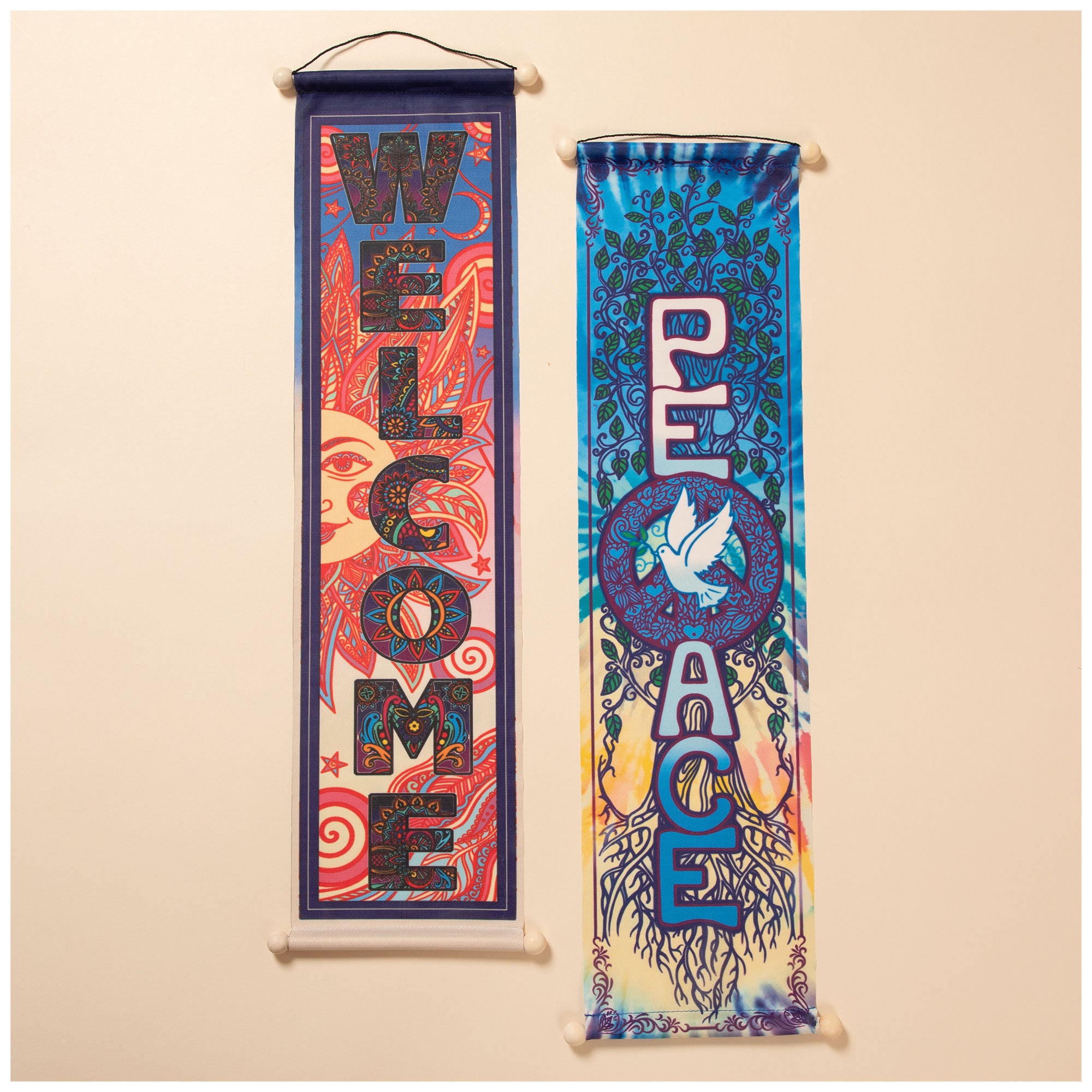 Peace & Welcome Indoor/Outdoor Banner - Welcome
