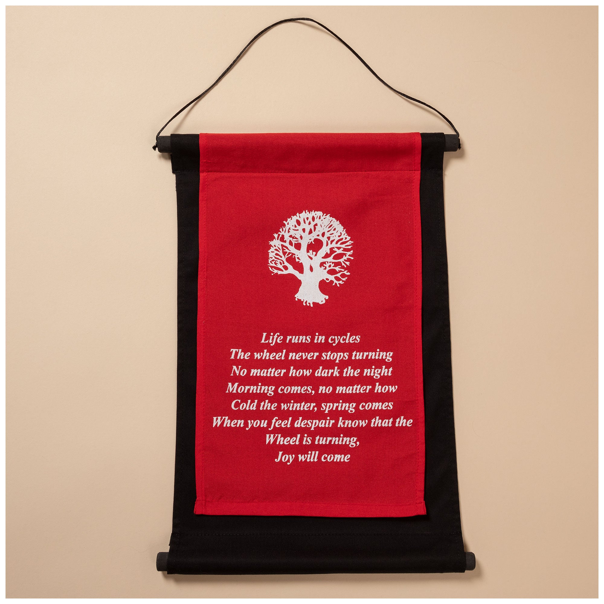 Inspirational Words Scroll Banner - Tree Of Life