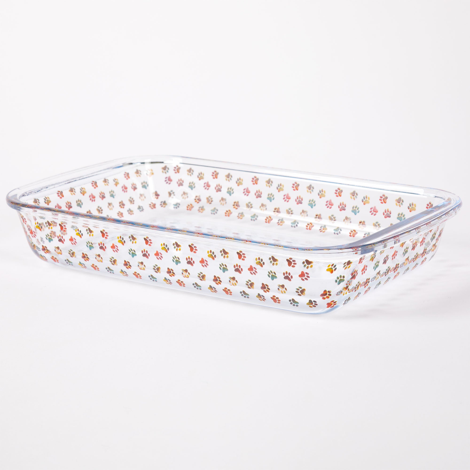 Paws To Bake Glass Baking Dish - Ombre Paws - Rectangle