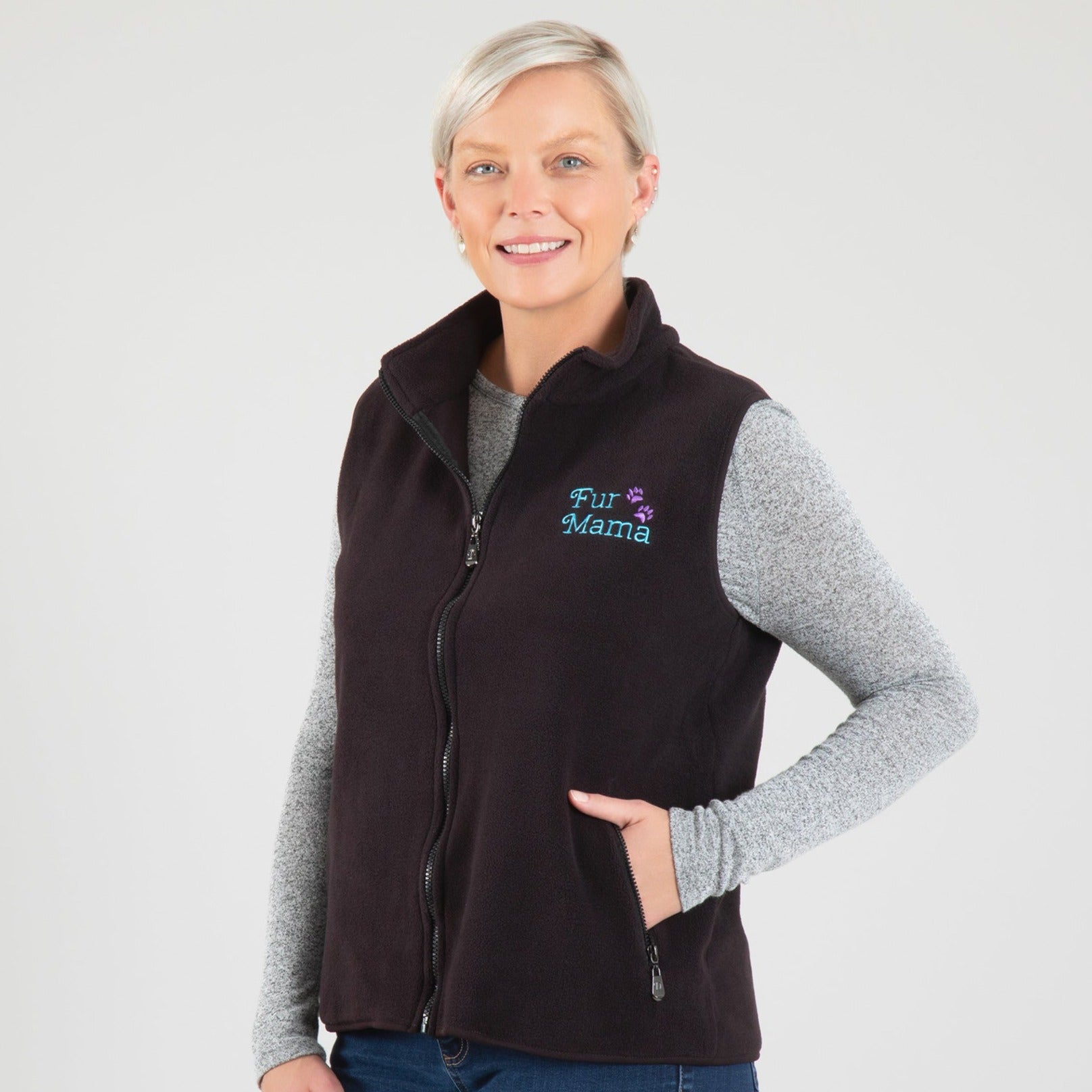 Pet Parent Fleece Vest - Fur Mama - XXL