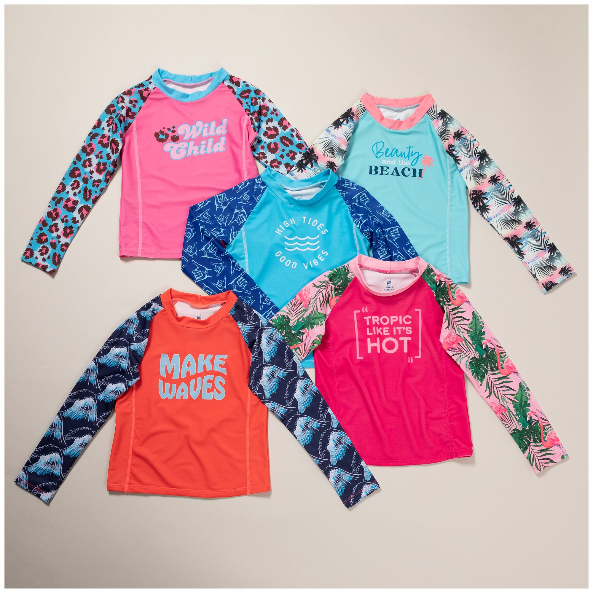 Kids Long Sleeve Rashguard Swim Shirt - Boys / Eat Sleep Swim - S