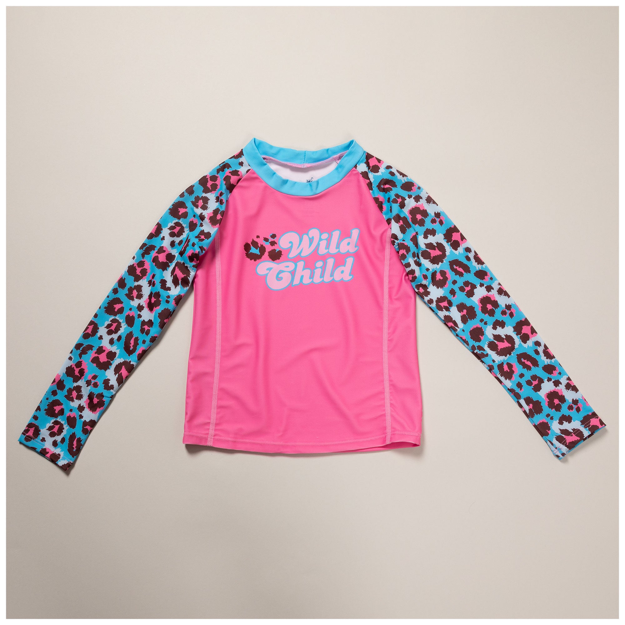 Kids Long Sleeve Rashguard Swim Shirt - Girls / Wild Child - M