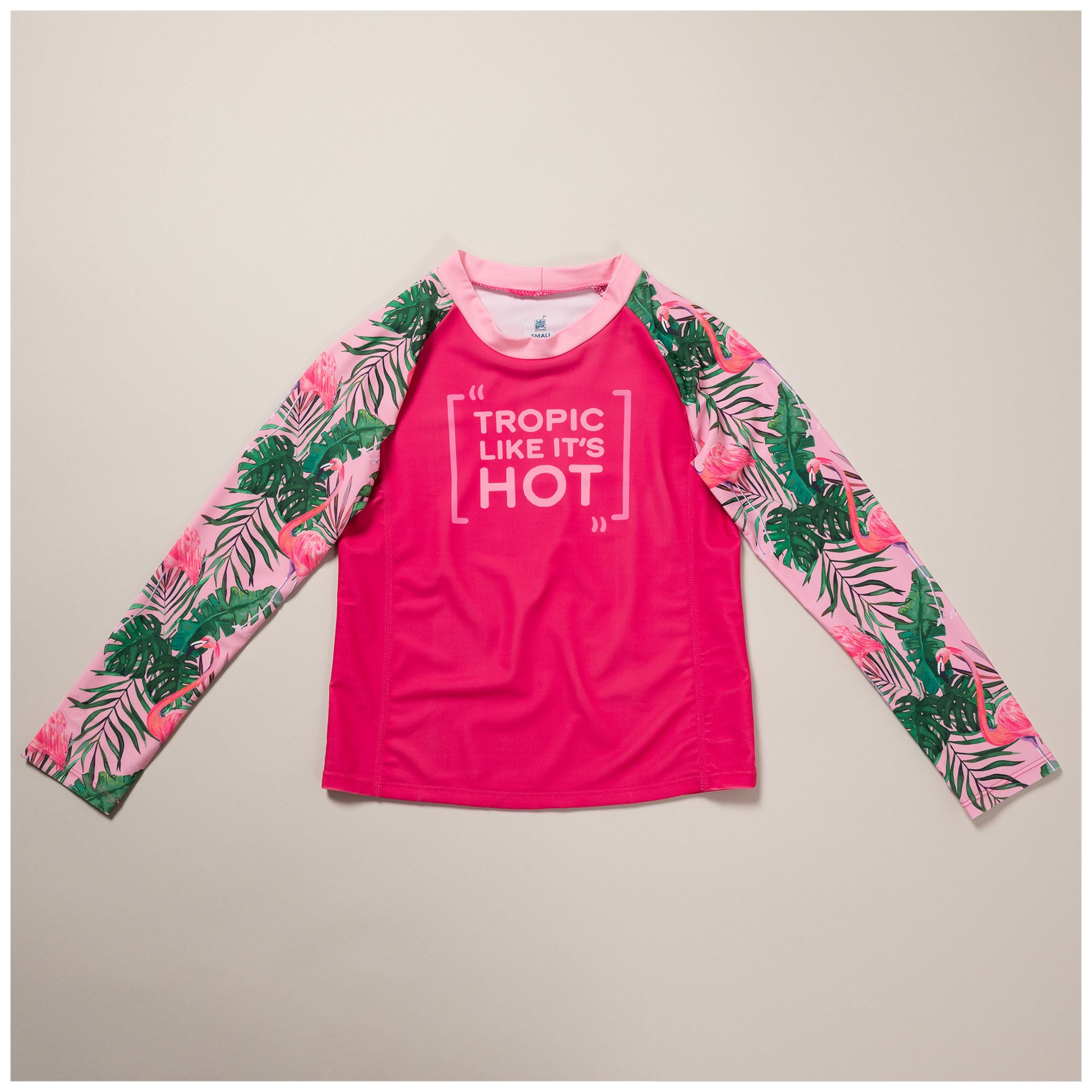 Kids Long Sleeve Rashguard Swim Shirt - Girls / Tropic Like It's Hot - M