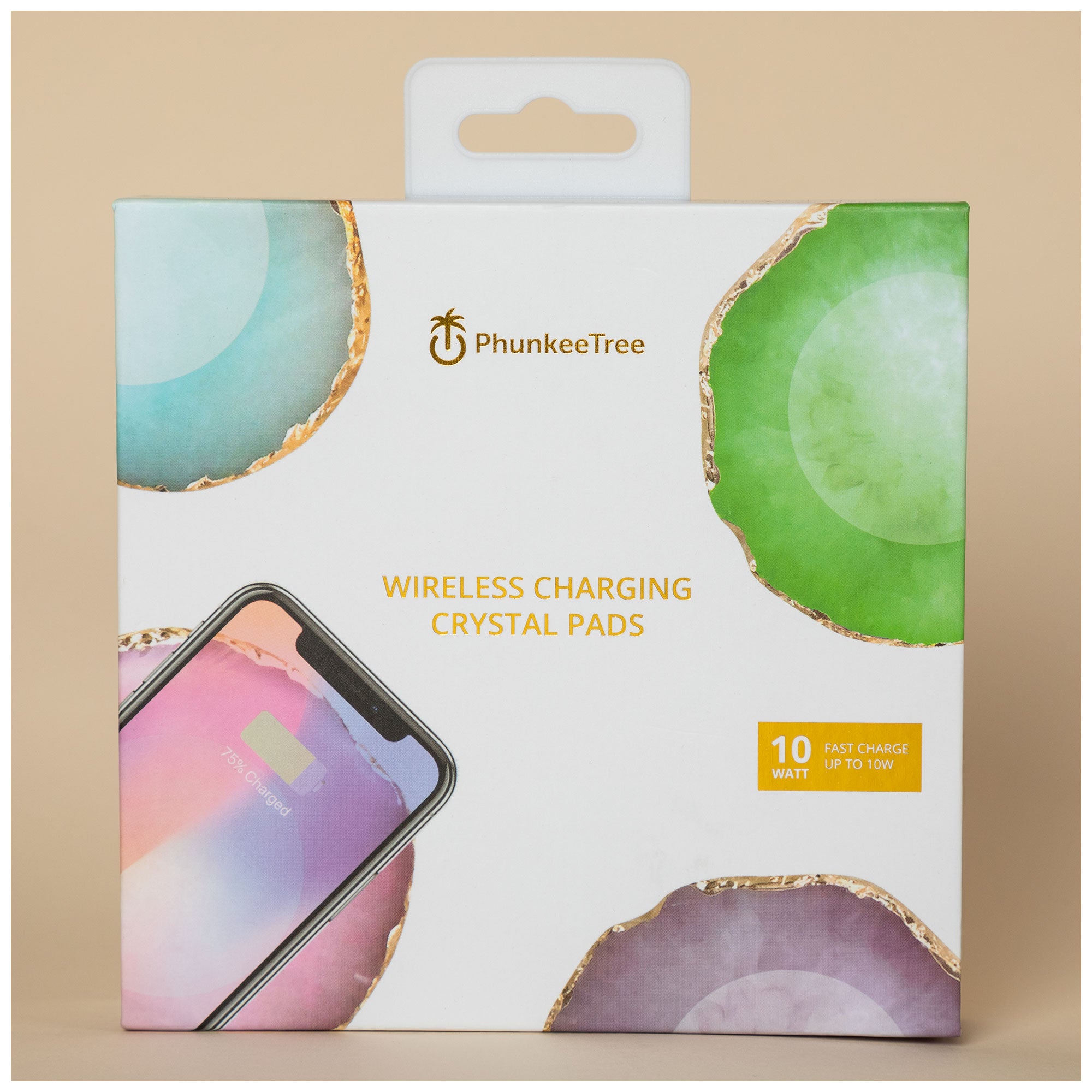 Wireless Charging Agate Crystal Pad - Purple