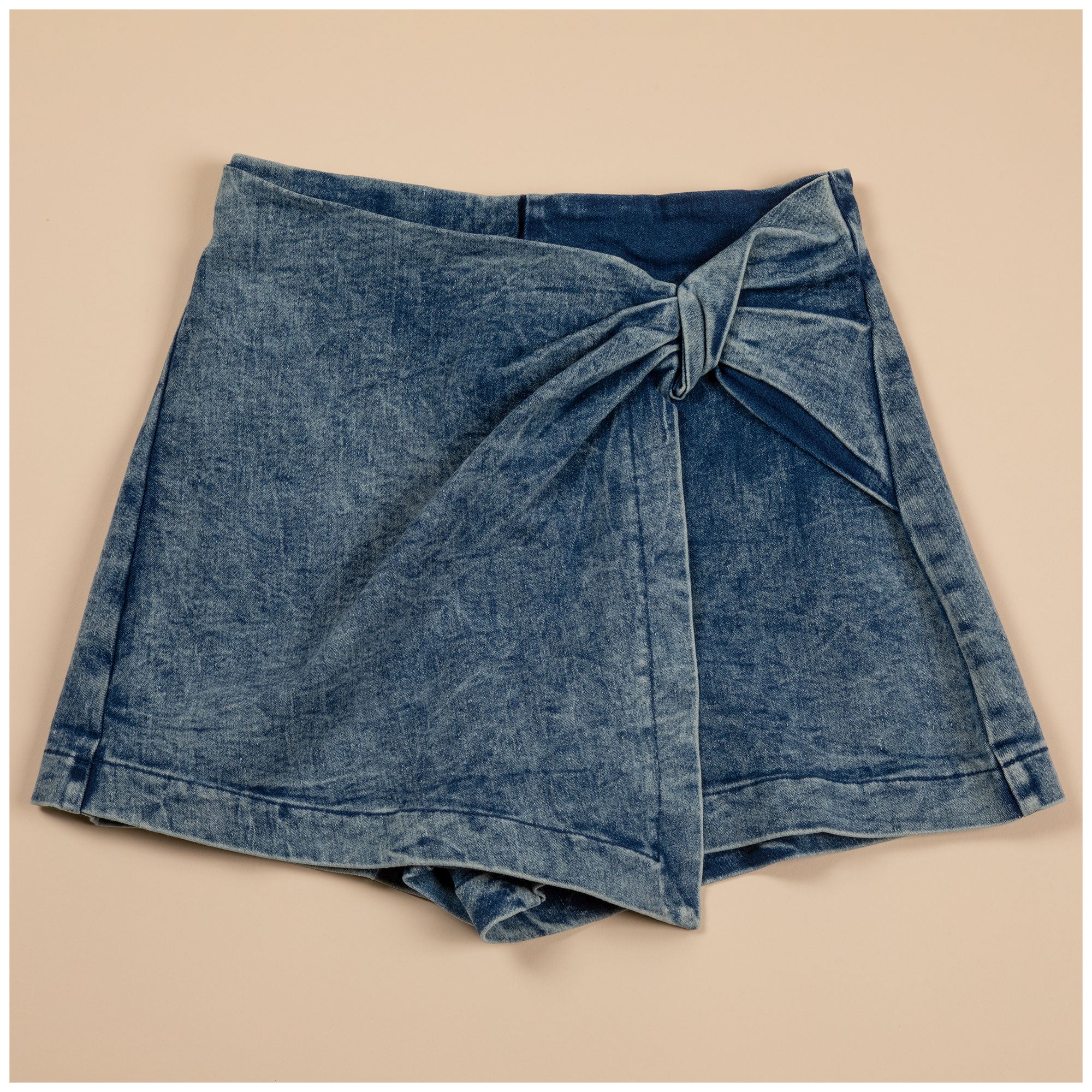 Acid Wash Twist Skort - M