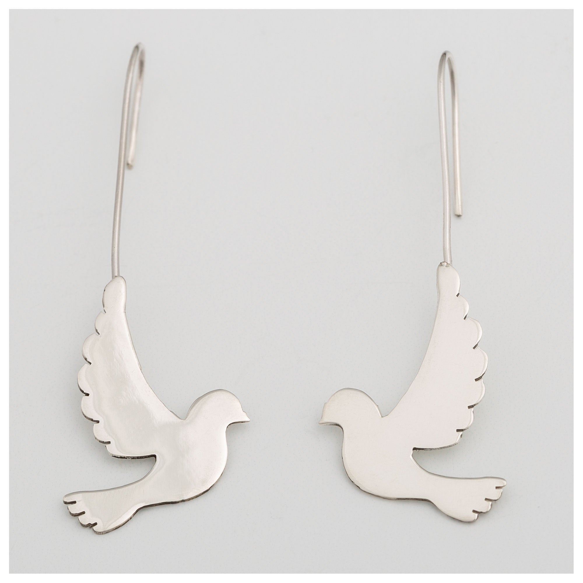 Dove Is In The Air Sterling Earrings