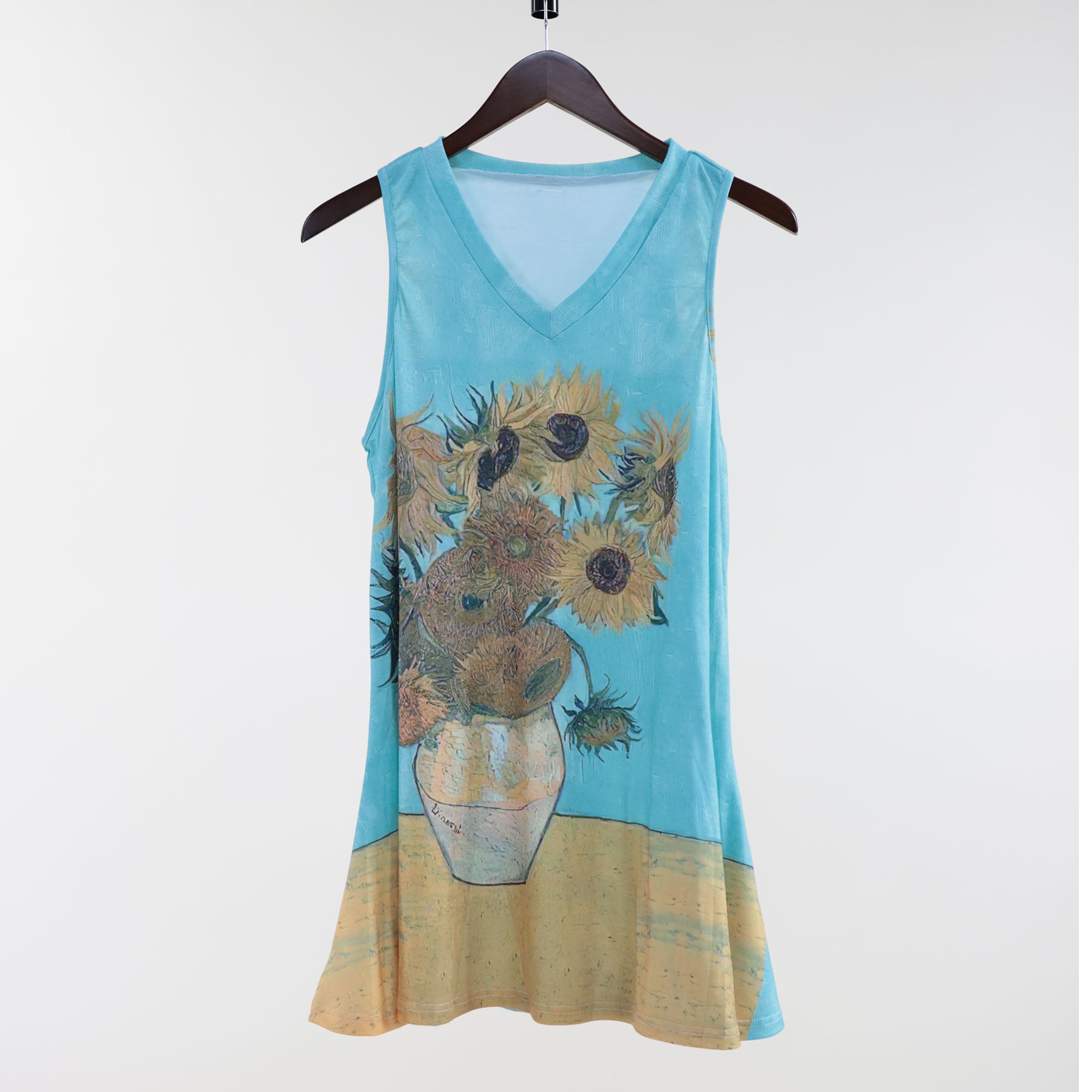 Museum Collection Van Gogh Sleeveless Tunic Dress - Sunflowers - S/M