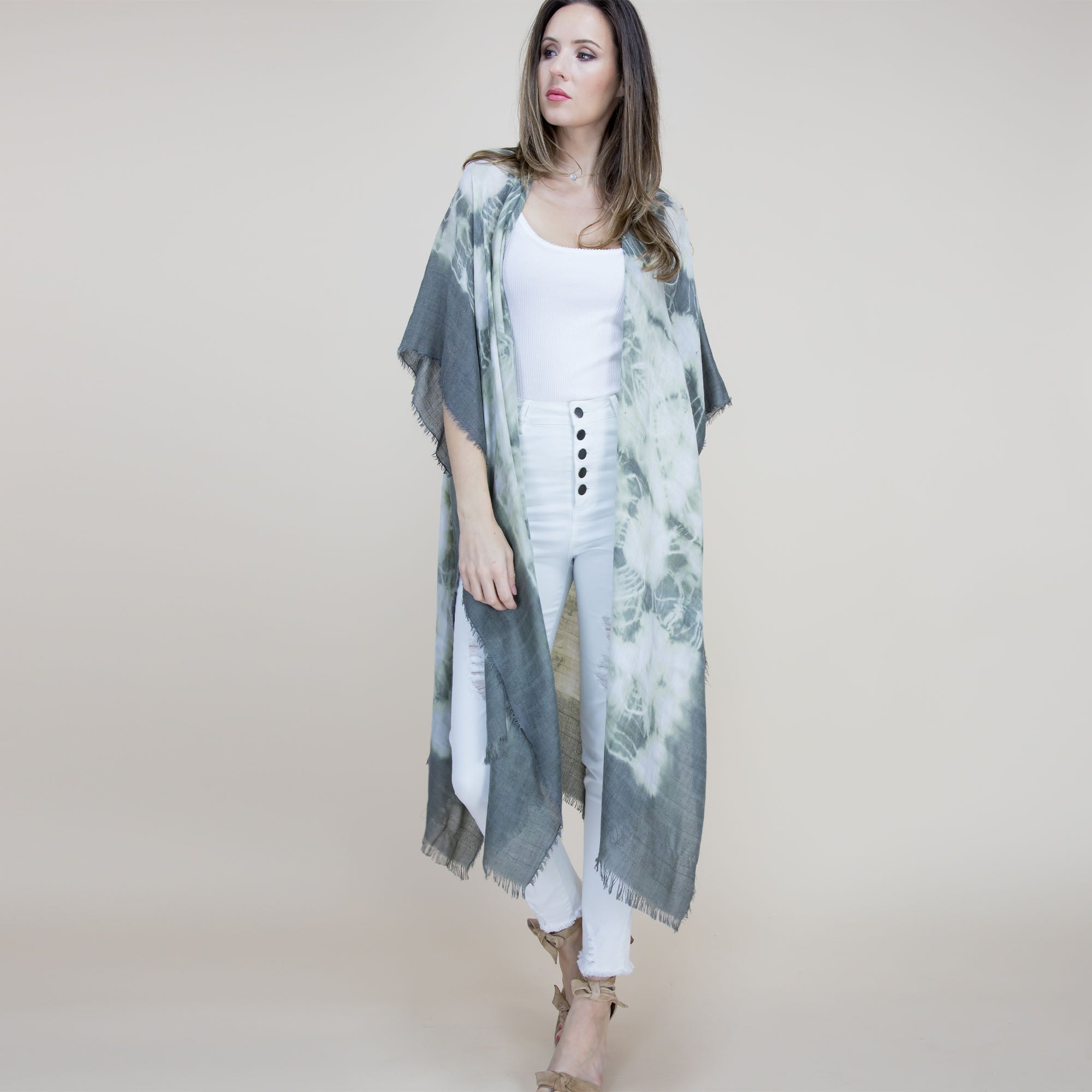 Tie-Dye Kimono - Blue