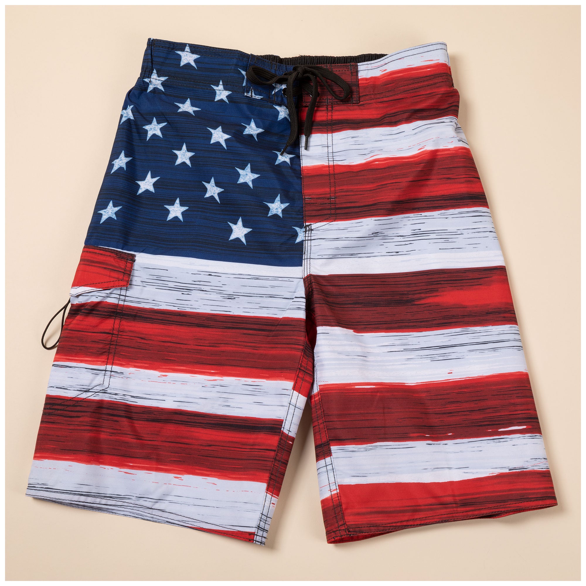 Men's Patriotic Swim Trunks - Red - XL