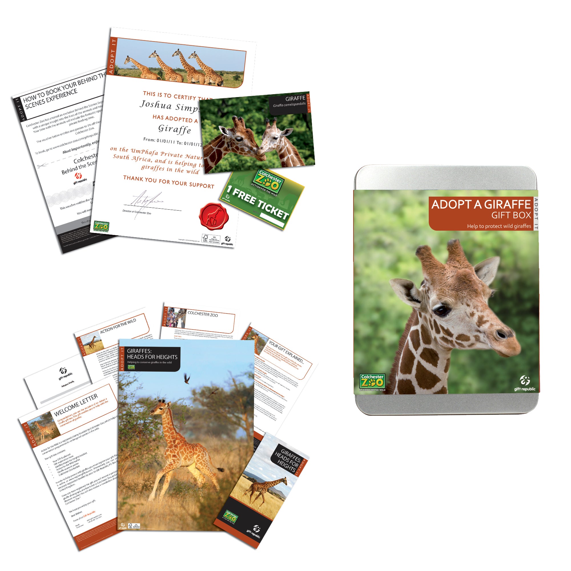 People's Trust For Endangered Species Adoption Kit - Giraffe
