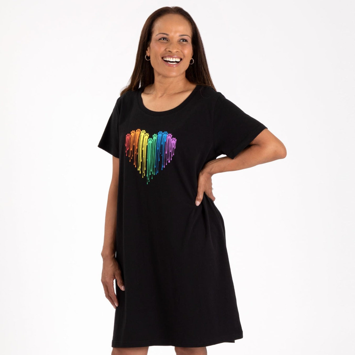 Rainbow Painted Paws Nightgown - L/XL