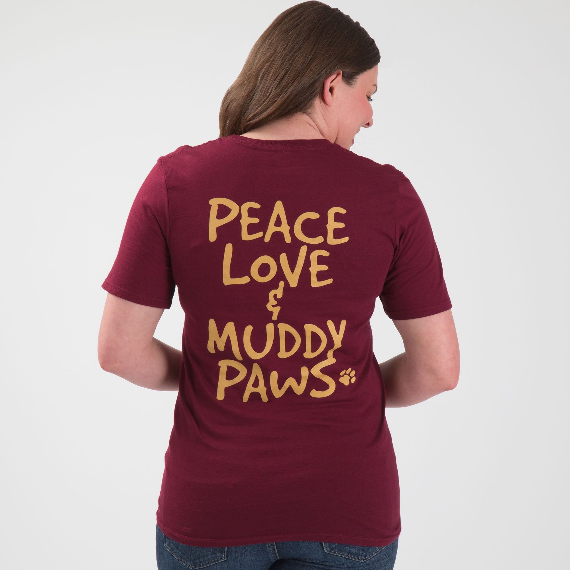 Peace Love & Muddy Paws T-Shirt - L